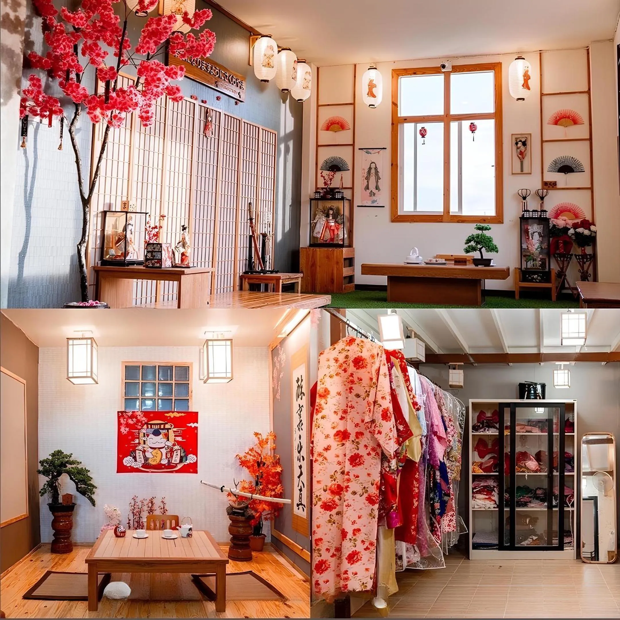 Inner courtyard view in Sakura Yama Resort