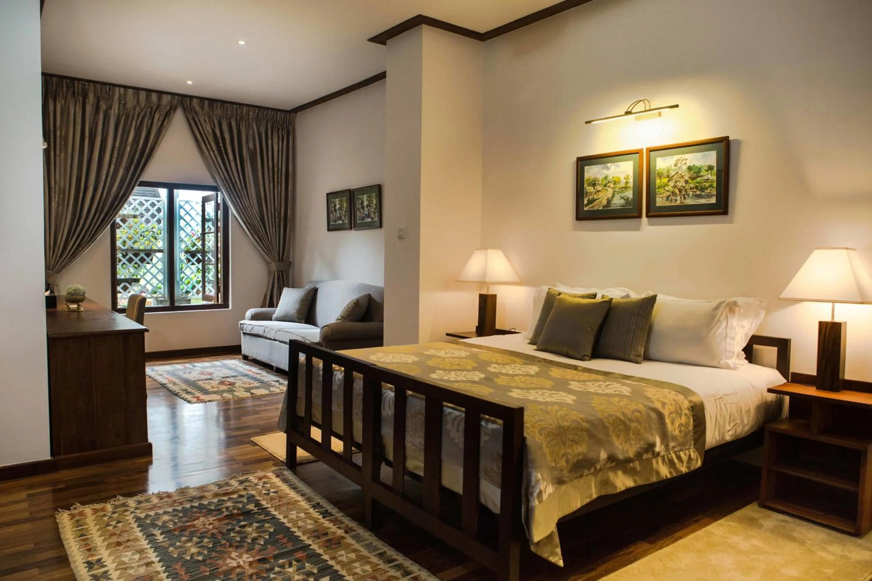 Bedroom, Bed in Stafford Bungalow - Exclusive Luxury Within A Private Tea Estate