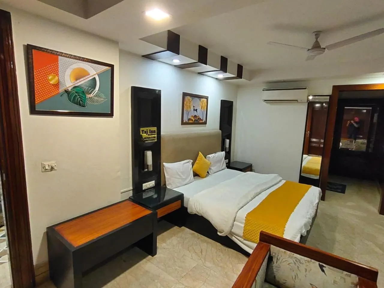 Bed in Taj Inn Residency