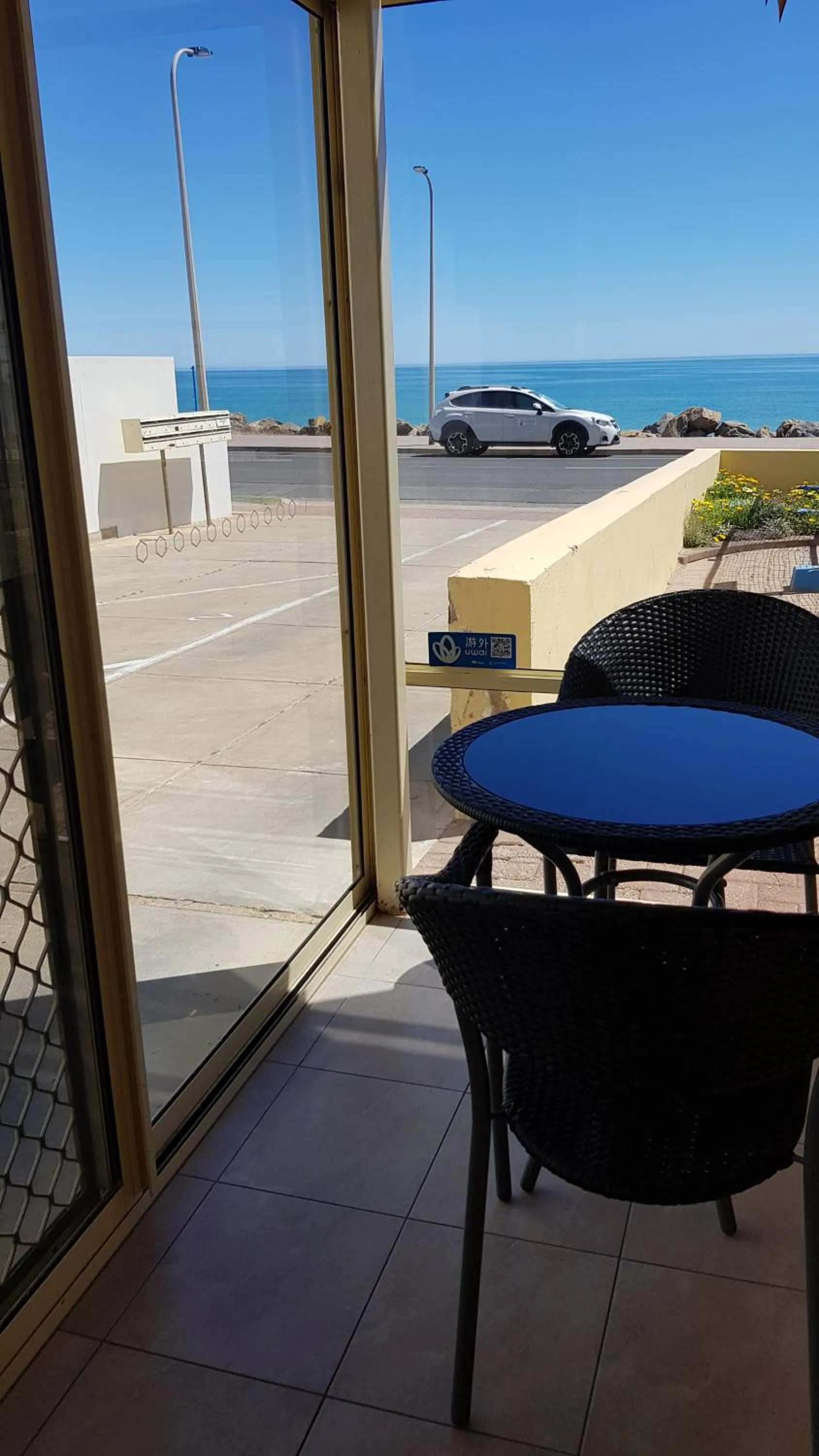 Patio in Acaill Accommodation Esplanade Living Self Check-In Self Check-Out