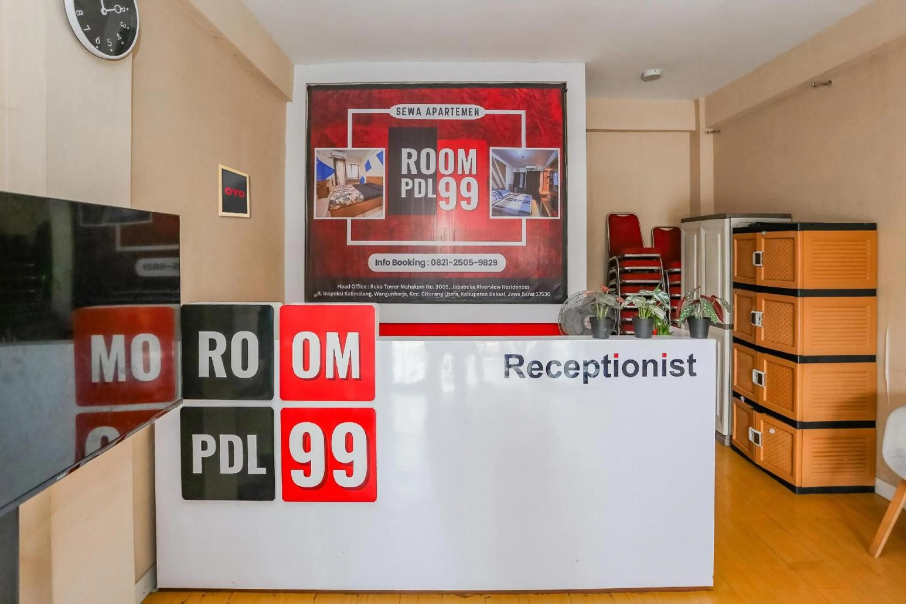 Lobby or reception in Hotel O Tower Mahakam serviced apartment Riverview Jababeka