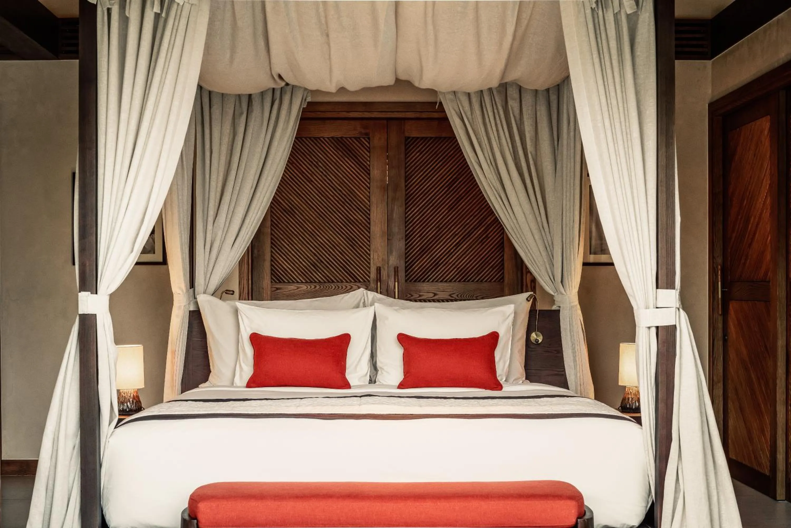 Bed in Namia River Retreat - Wellness Inclusive Resort