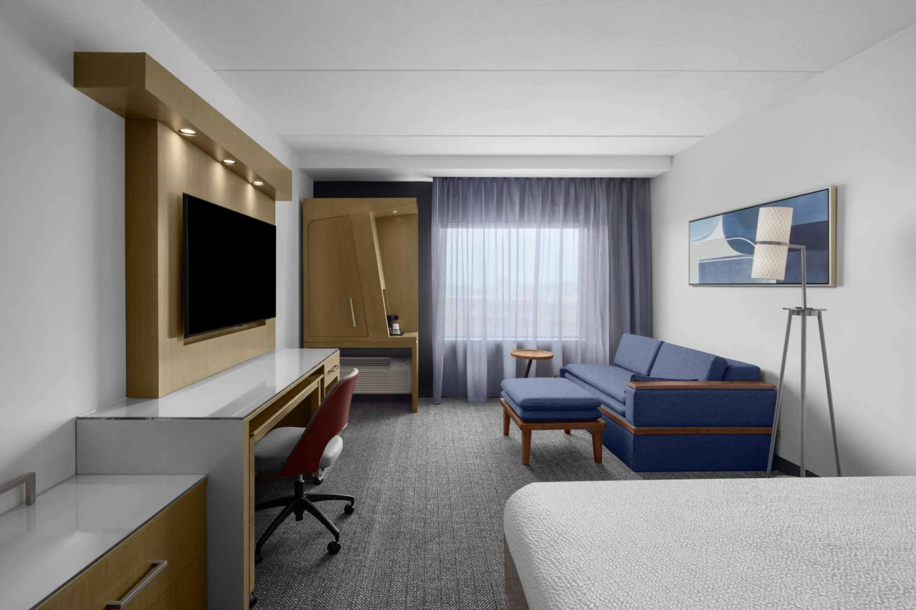 Bedroom, Bed in Courtyard by Marriott Orlando South/Grande Lakes Area