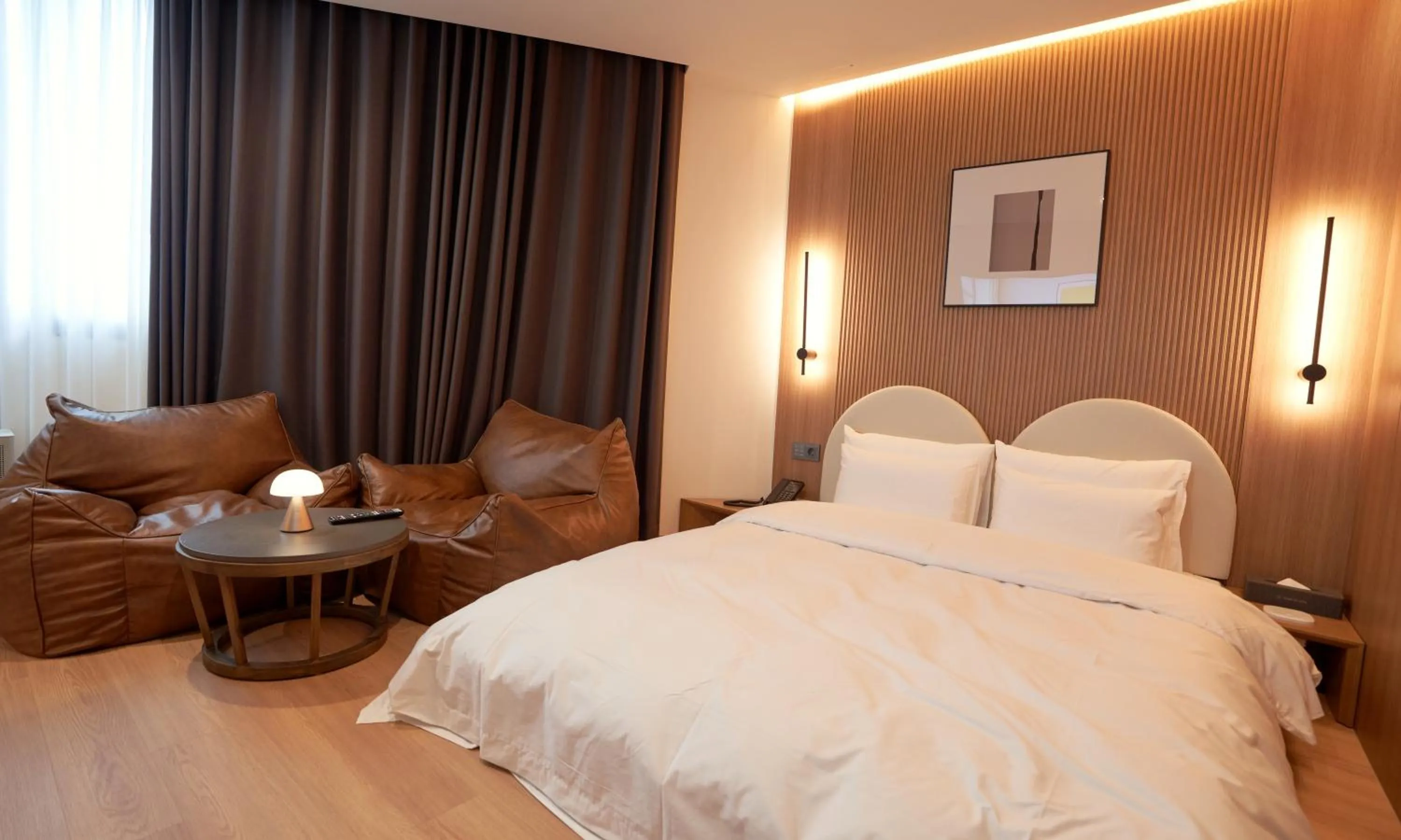 Bed in Brown Dot Hotel Gunsan Terminal Branch