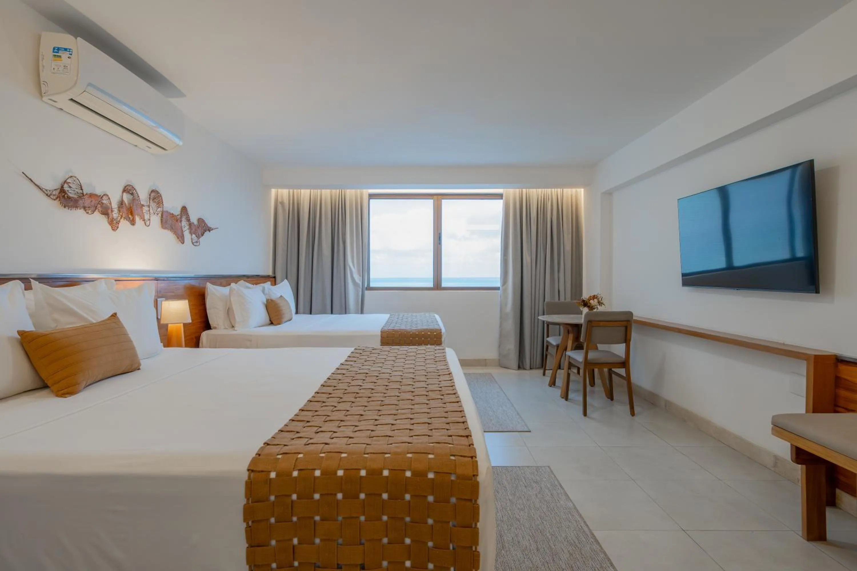 View (from property/room), Bed in Afago Mareiro Hotel