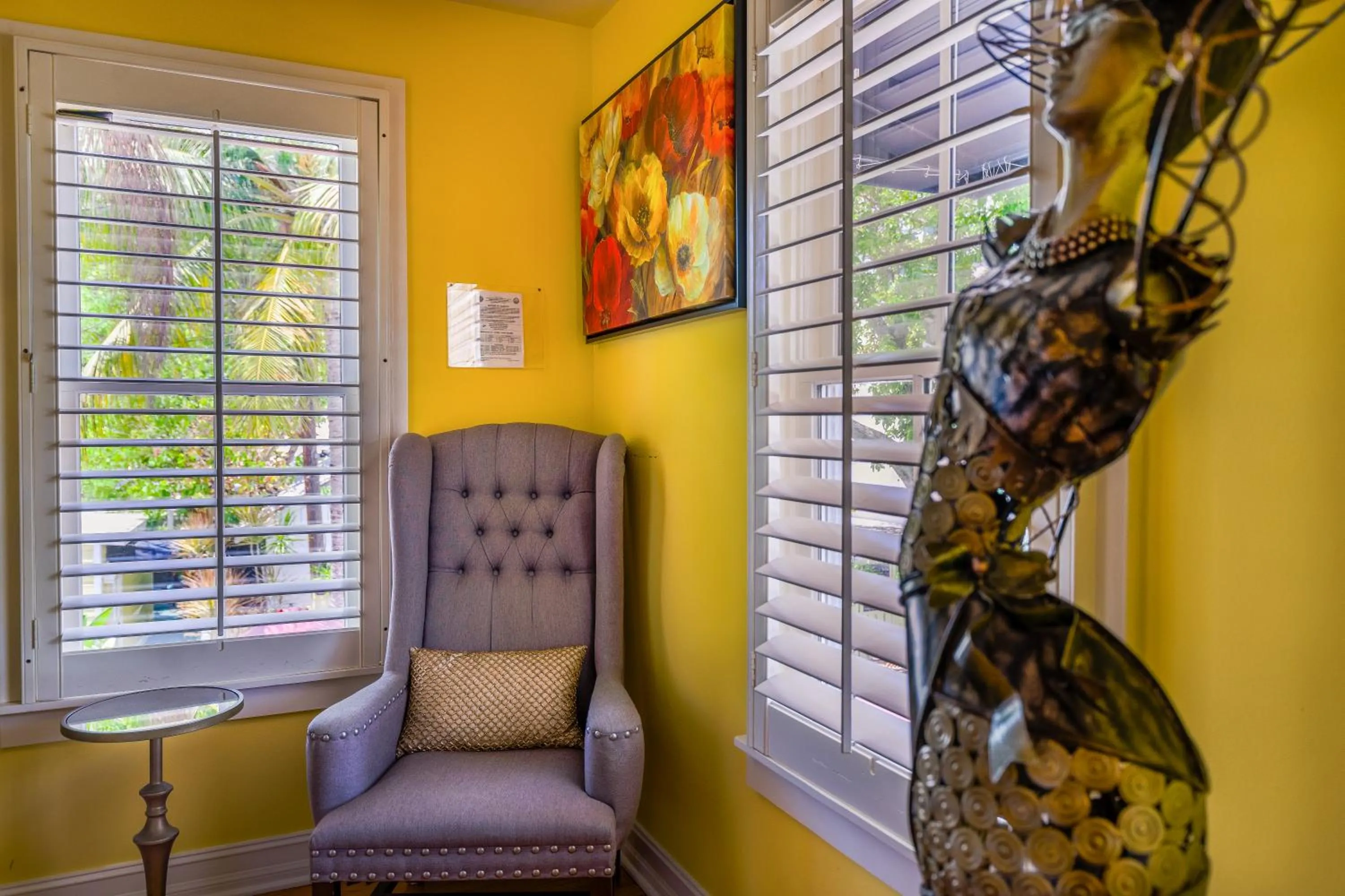 Seating area in Duval Inn - Key West