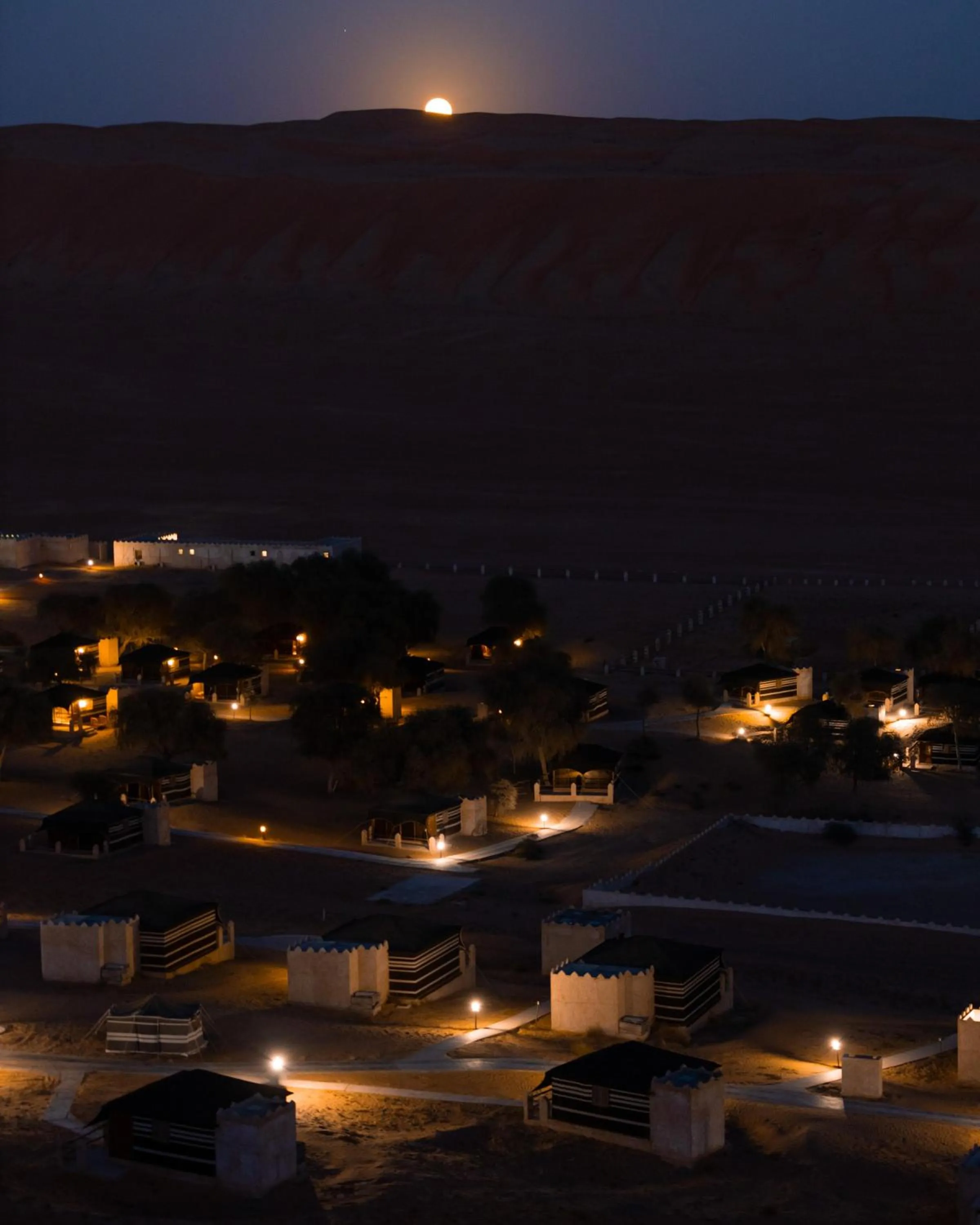 Bird's eye view in Thousand Nights Camp