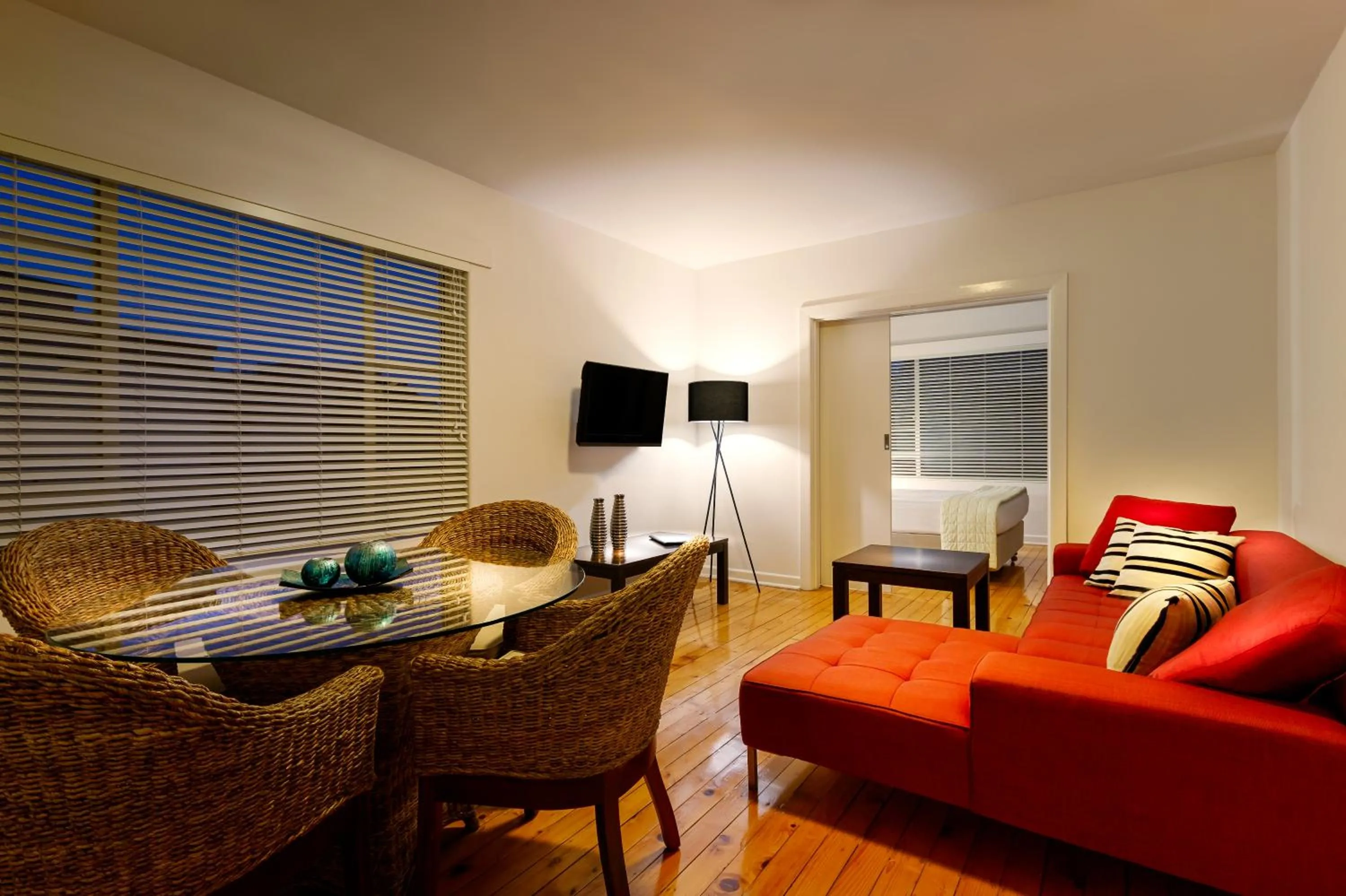 Living room in Crest On Barkly Serviced Apartments