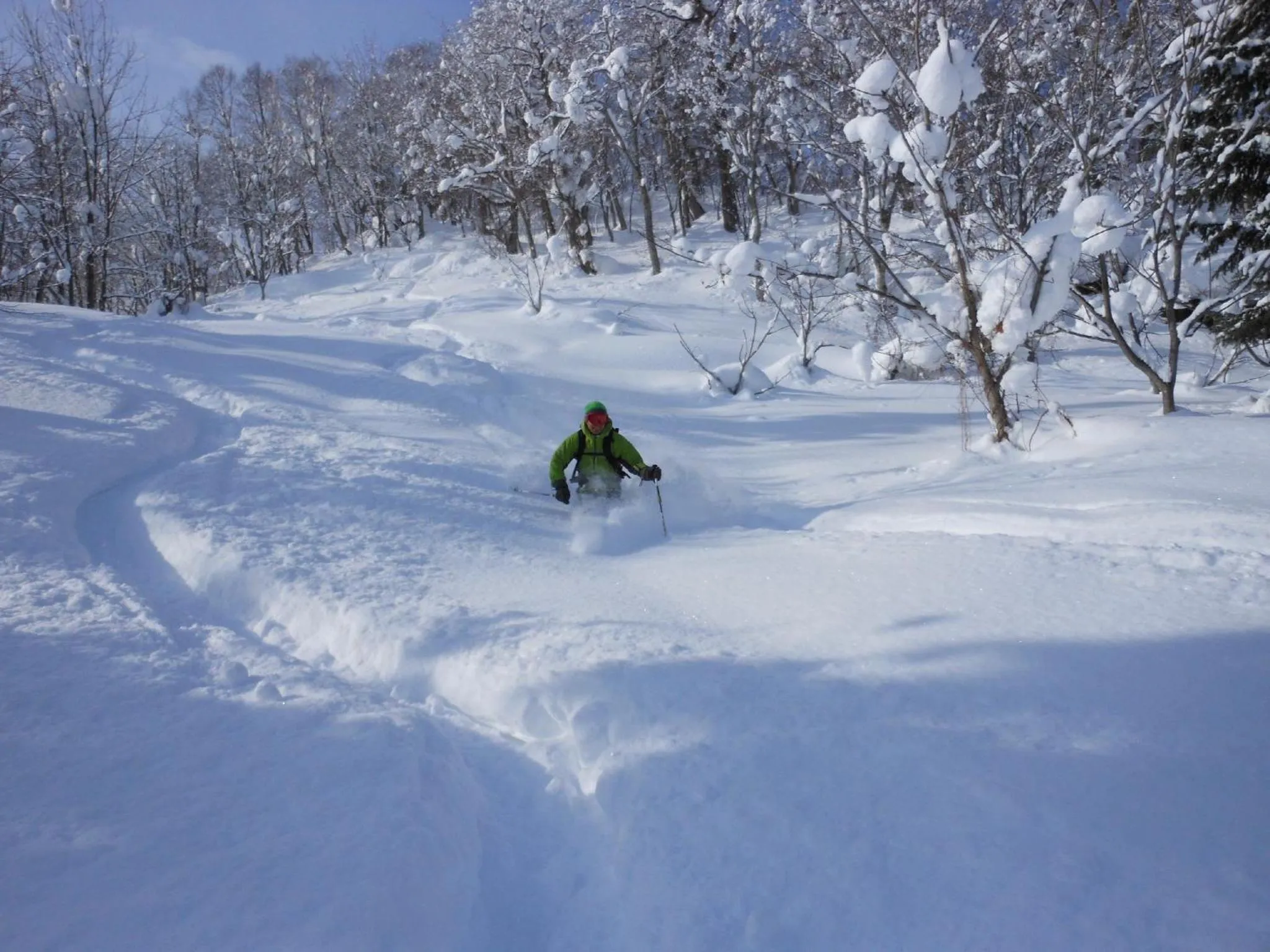 Skiing in Asahidake Yumoto Yukomanso