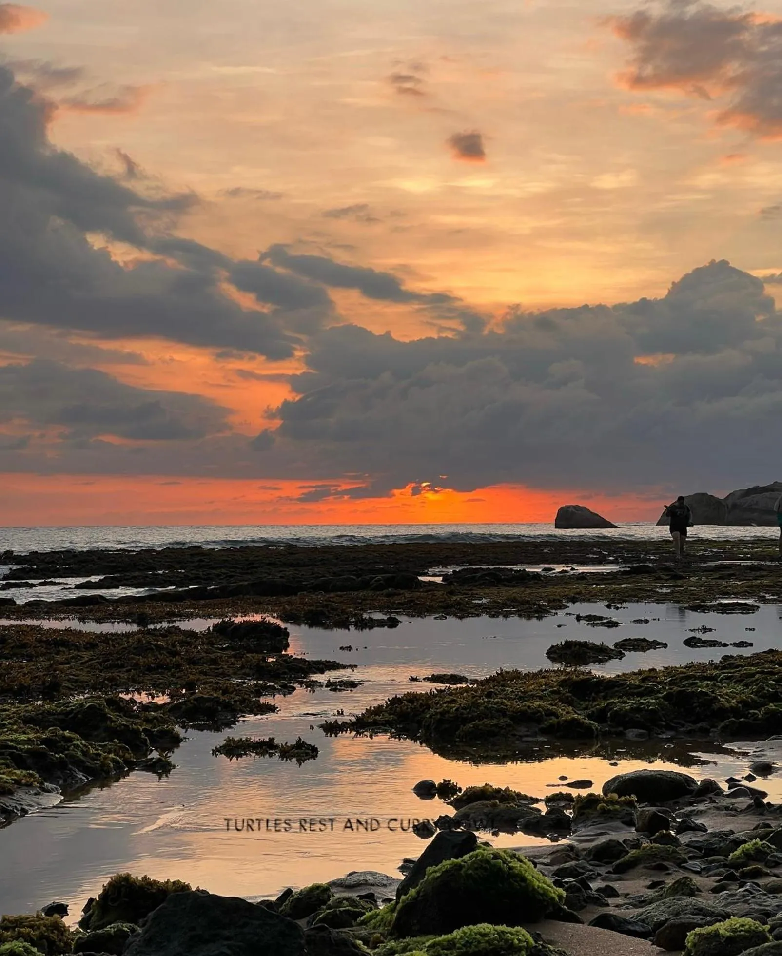 Sunset in Curry Bowl Restaurant & Turtles Rest