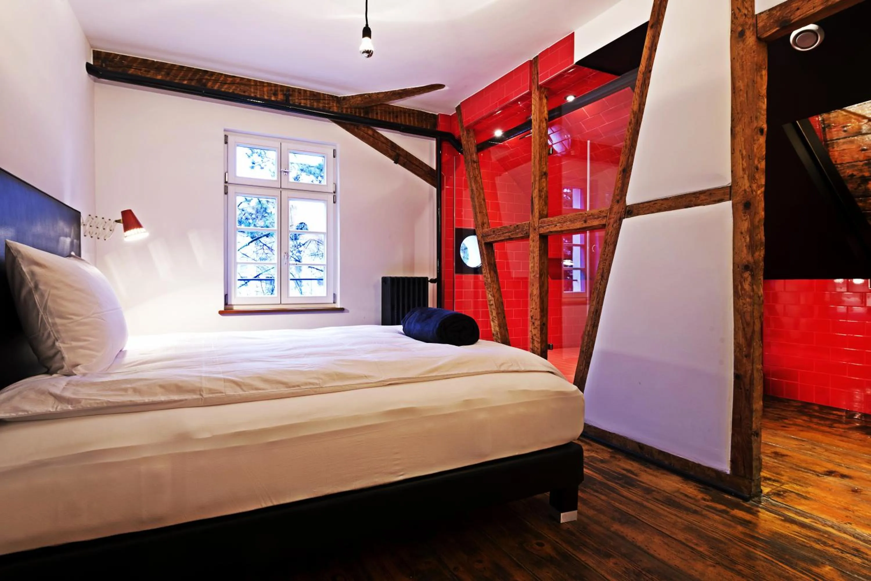 Photo of the whole room, Bed in Haus Zauberflöte