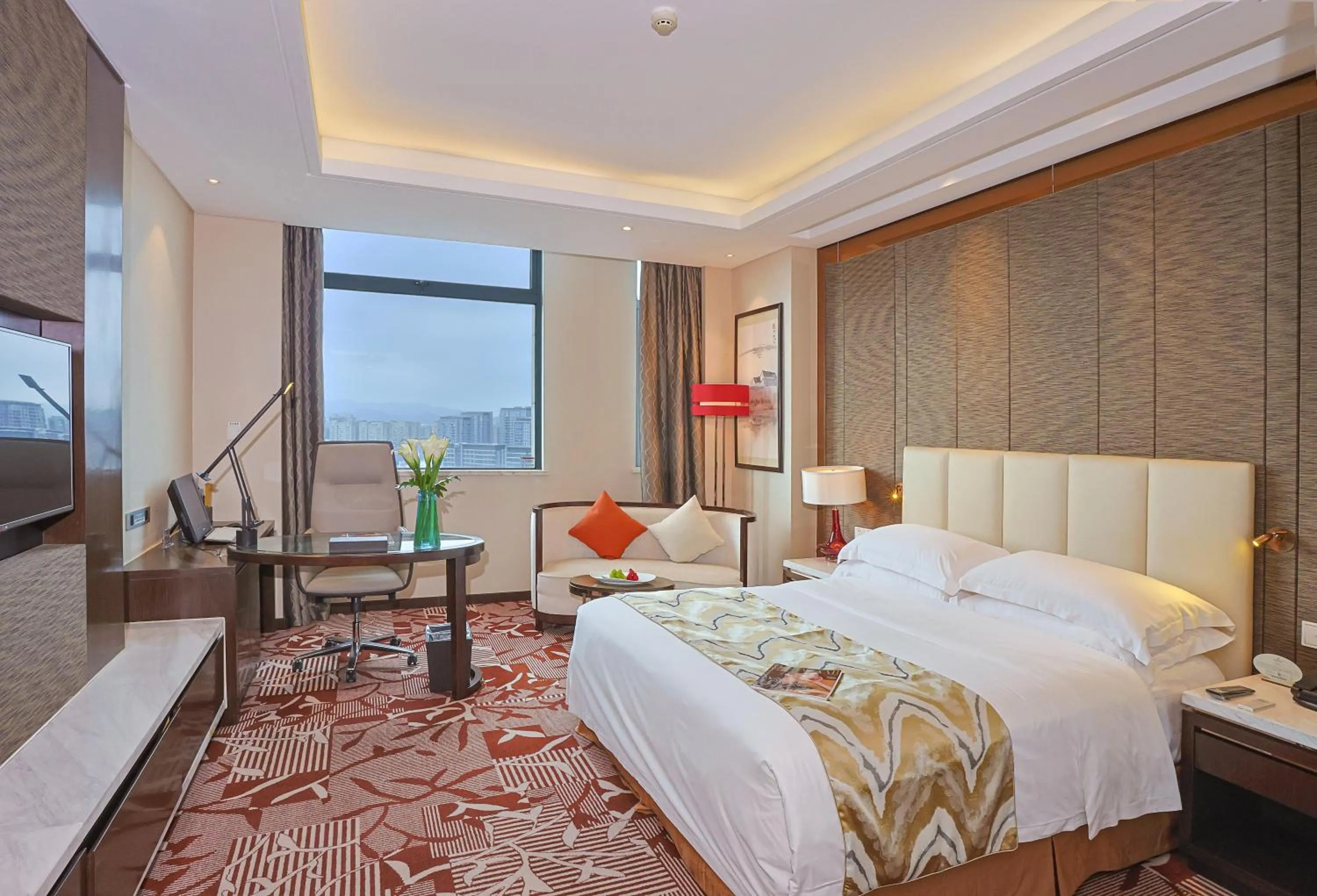 Bed in Yiwu Shangcheng Hotel