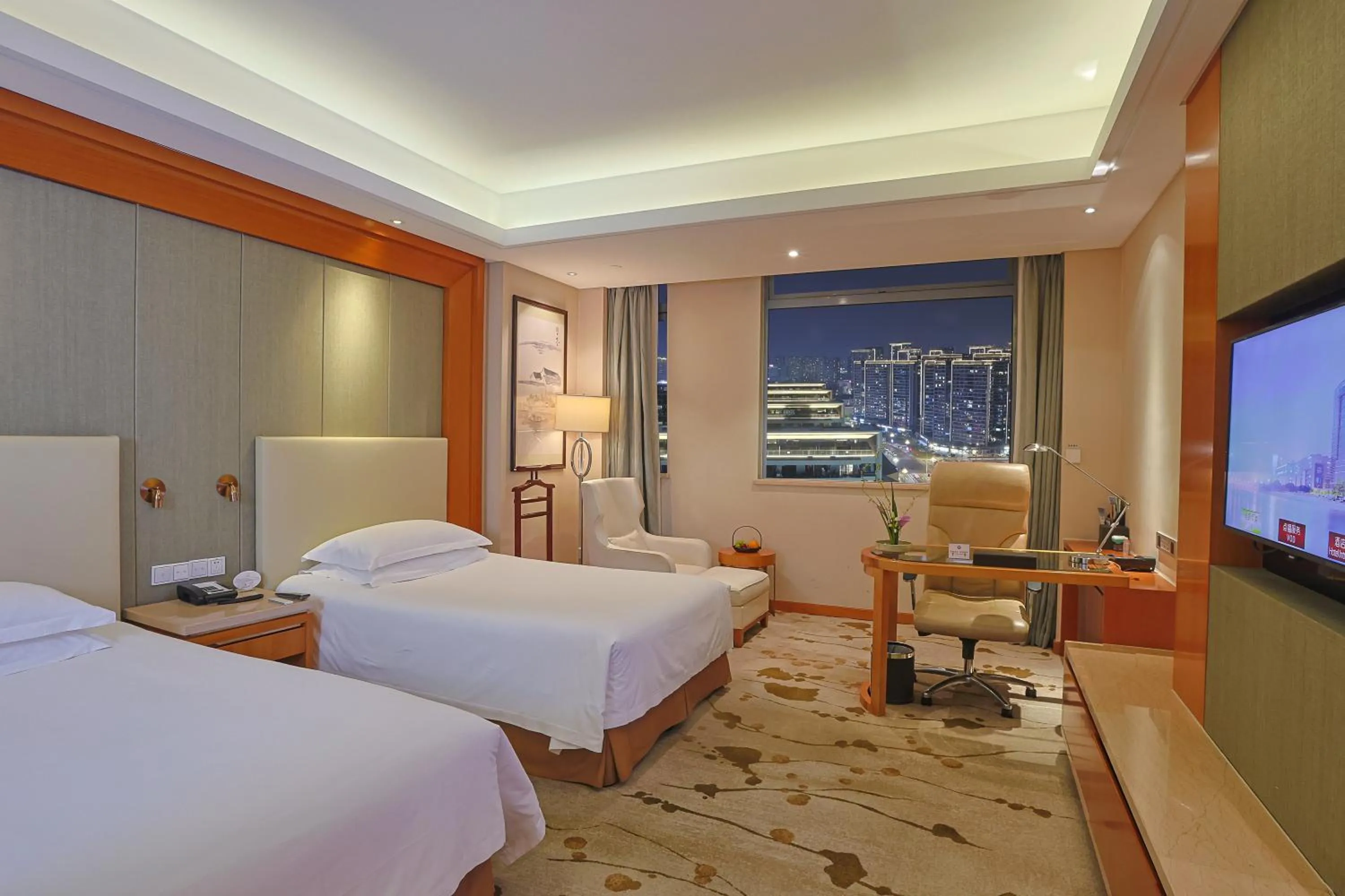 Bed in Yiwu Shangcheng Hotel