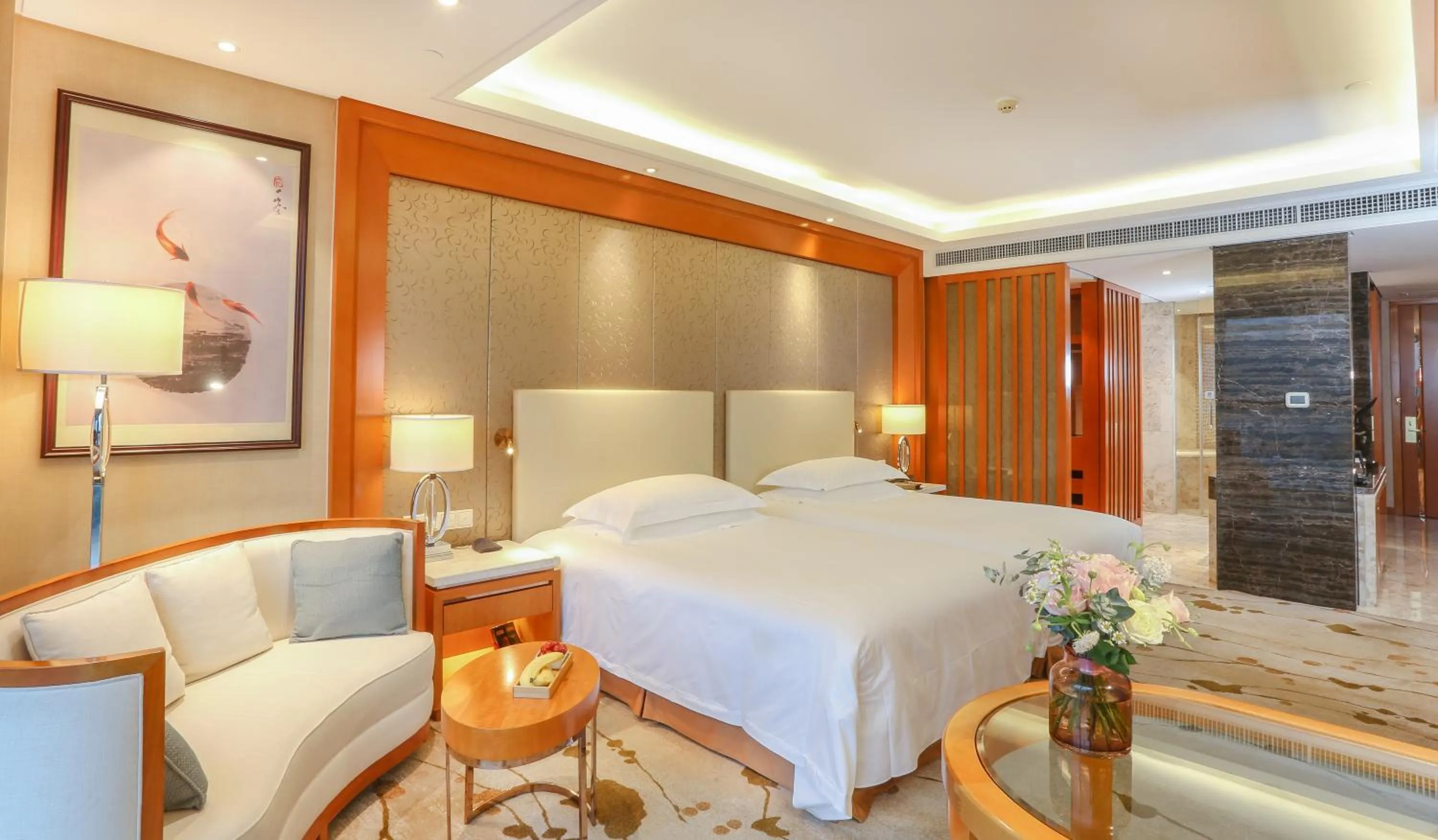 Photo of the whole room, Bed in Yiwu Shangcheng Hotel