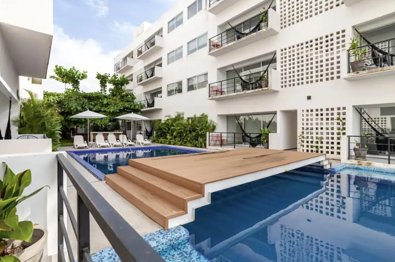 Pool view in Papaya Suites Diamante - Adults Only