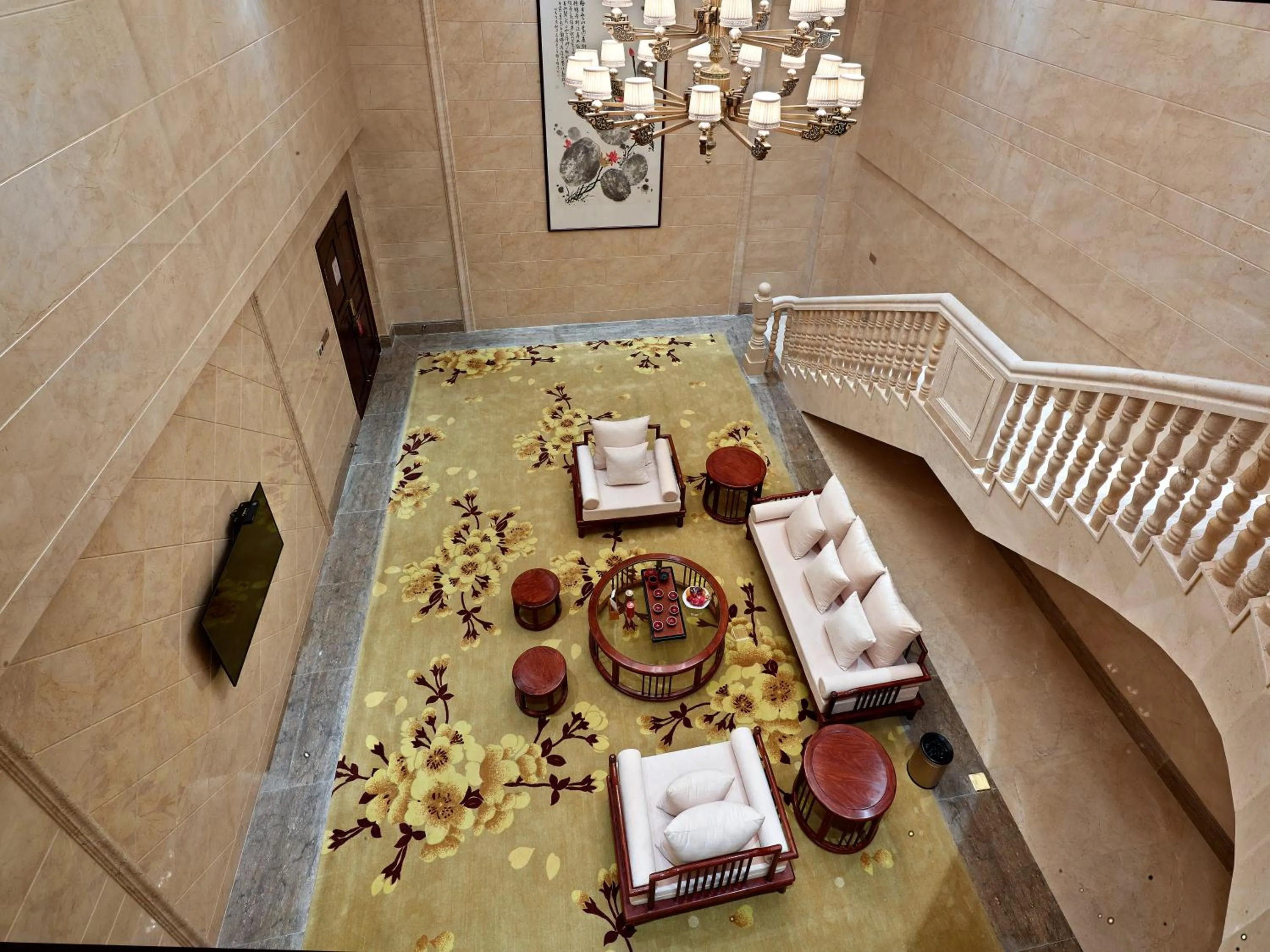 Living room in Mei Zhou Guset Hotel