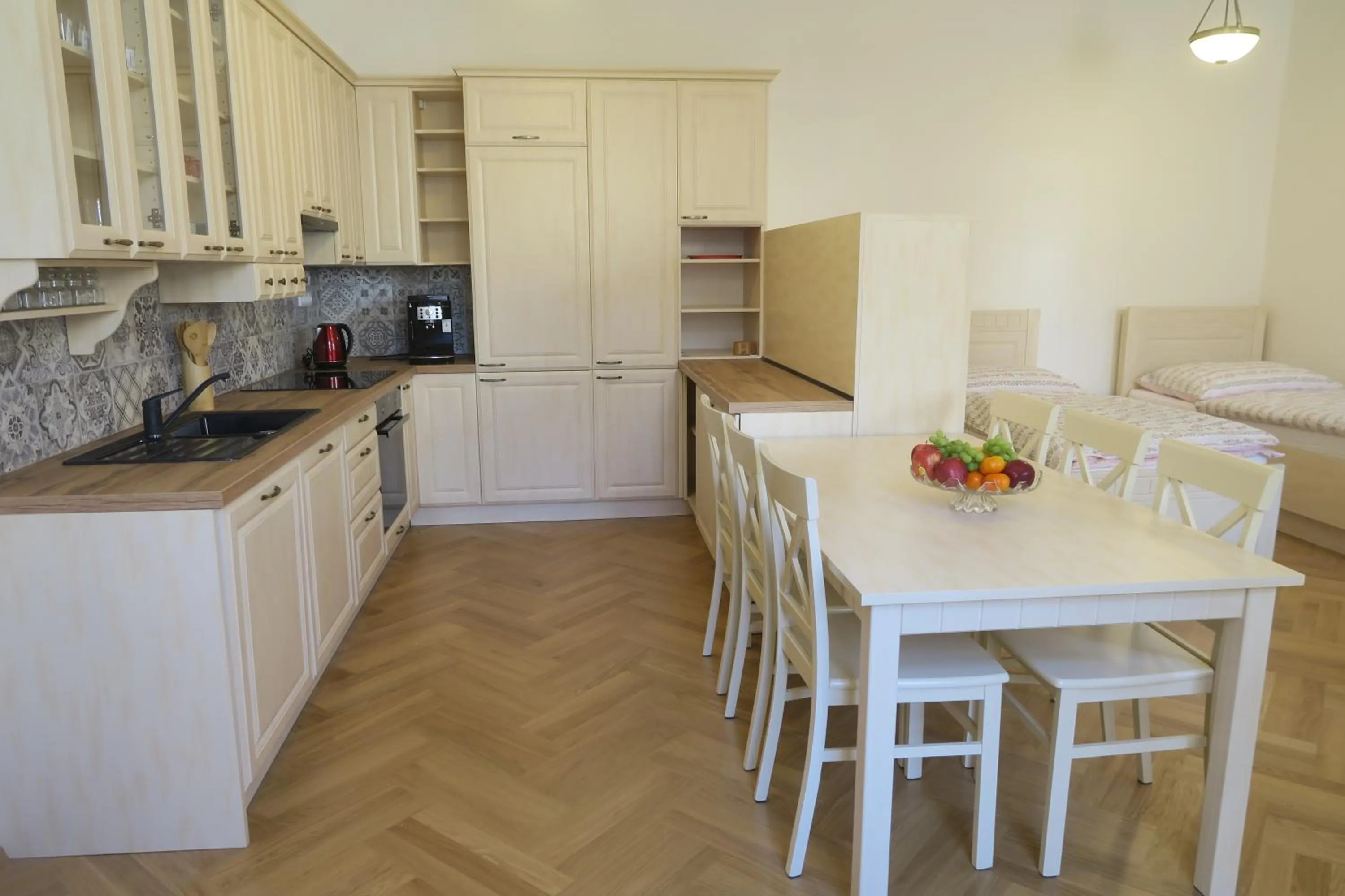 Kitchen or kitchenette in Apartments near Lesser Town