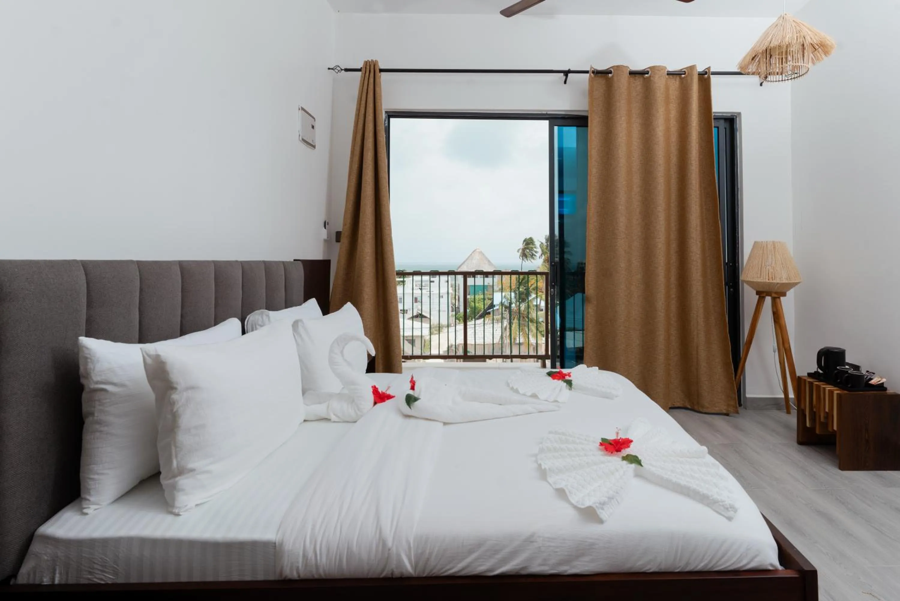 Bed in Leparadis Zanzibar Boutique Hotel