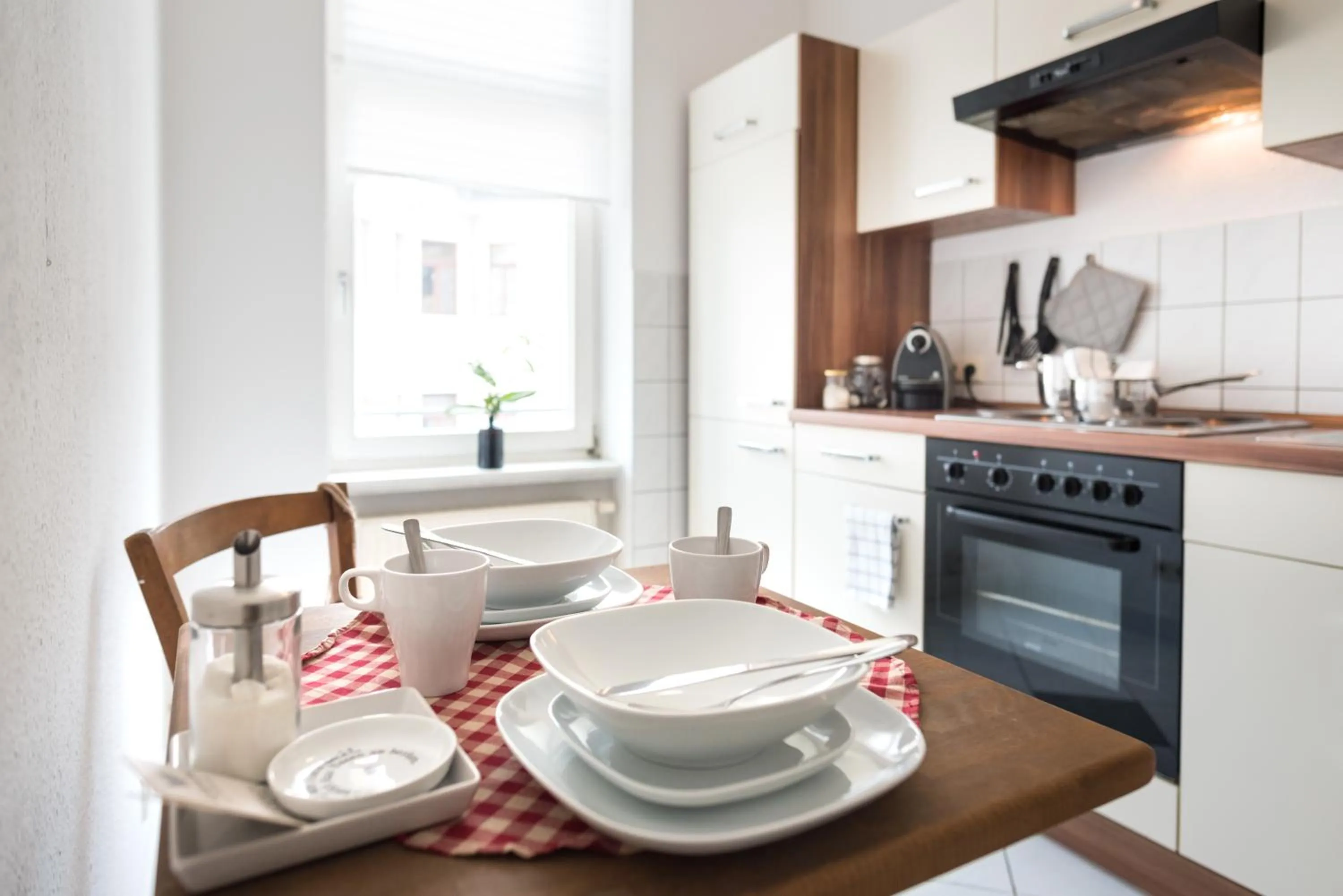 Dining area, Kitchen/Kitchenette in Oskars Absteige