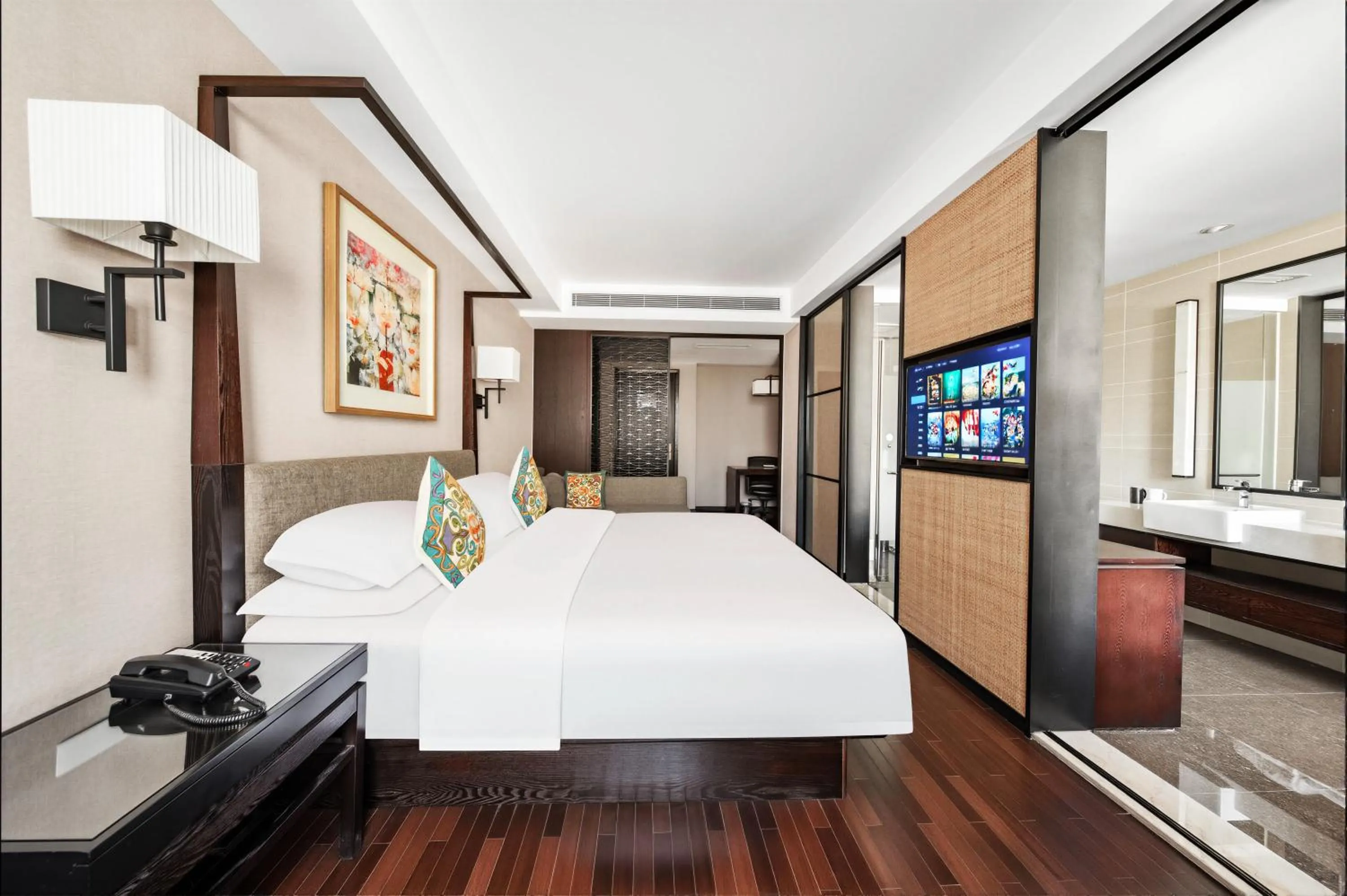 Bed in SSAW Boutique Hotel Hangzhou East - Free Self Service Laundry