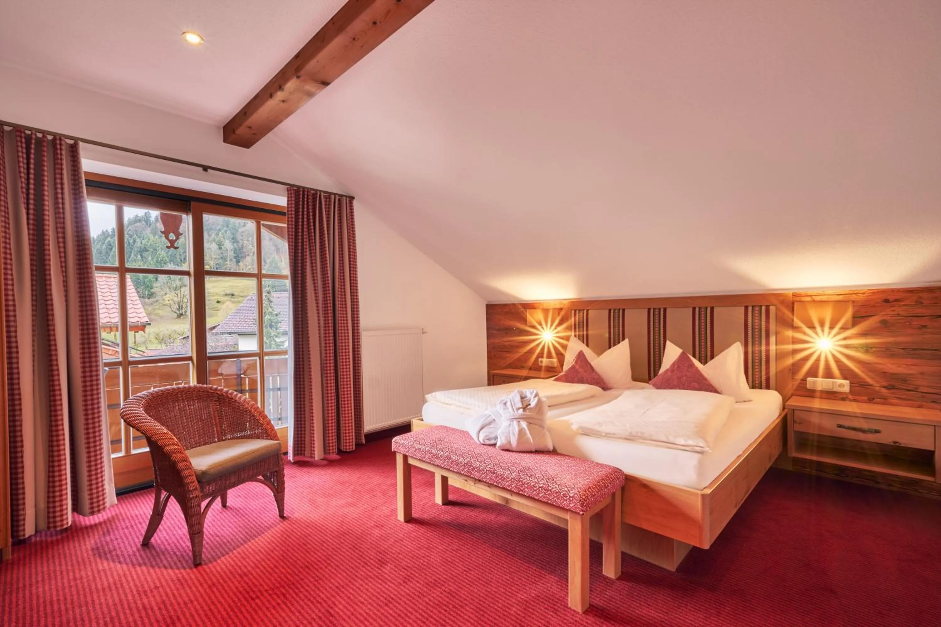 Bedroom, Bed in Landhotel Berghof
