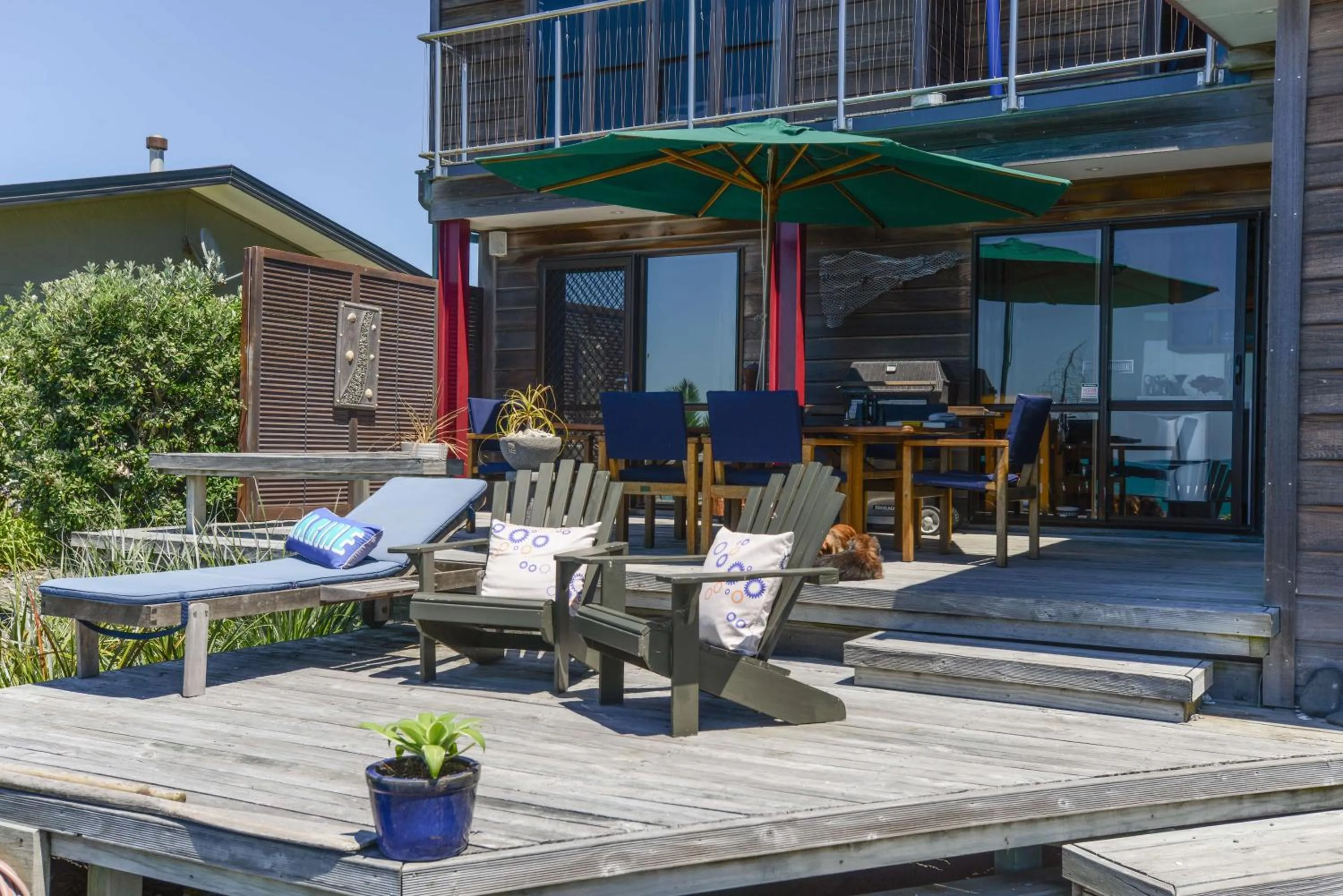 Patio in Absolute Beachfront B&B