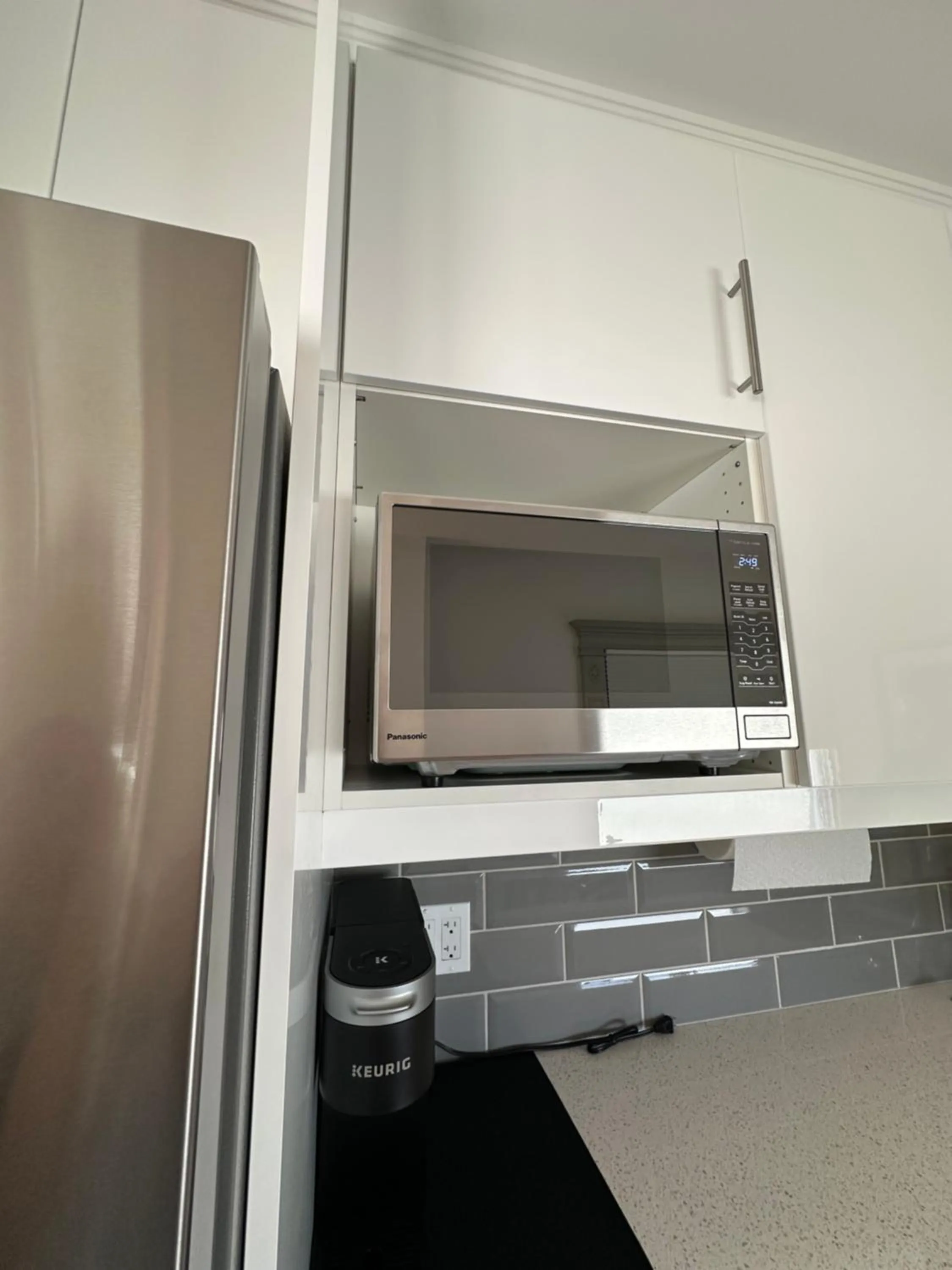 Kitchen or kitchenette in Motel Le Refuge