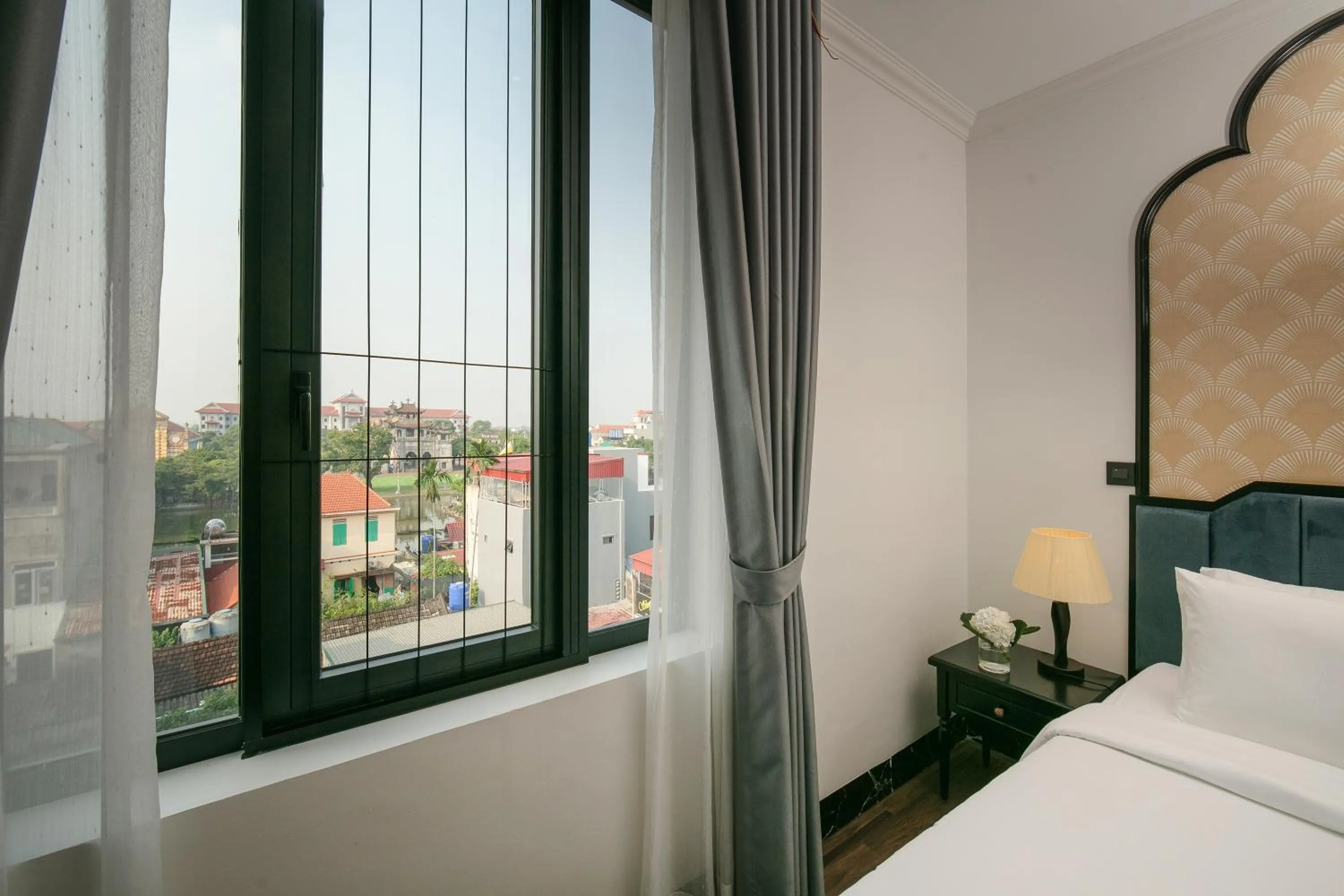 View (from property/room), Bed in Phat Diem Plaza Hotel