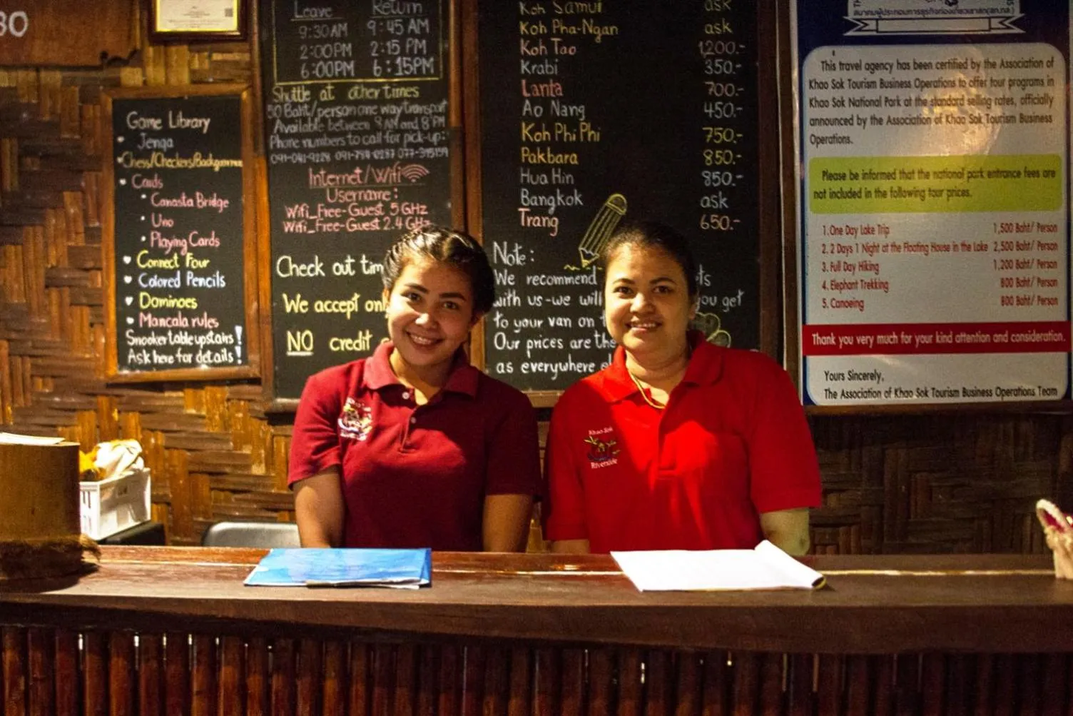 Lobby or reception in Khao Sok Riverside Cottages