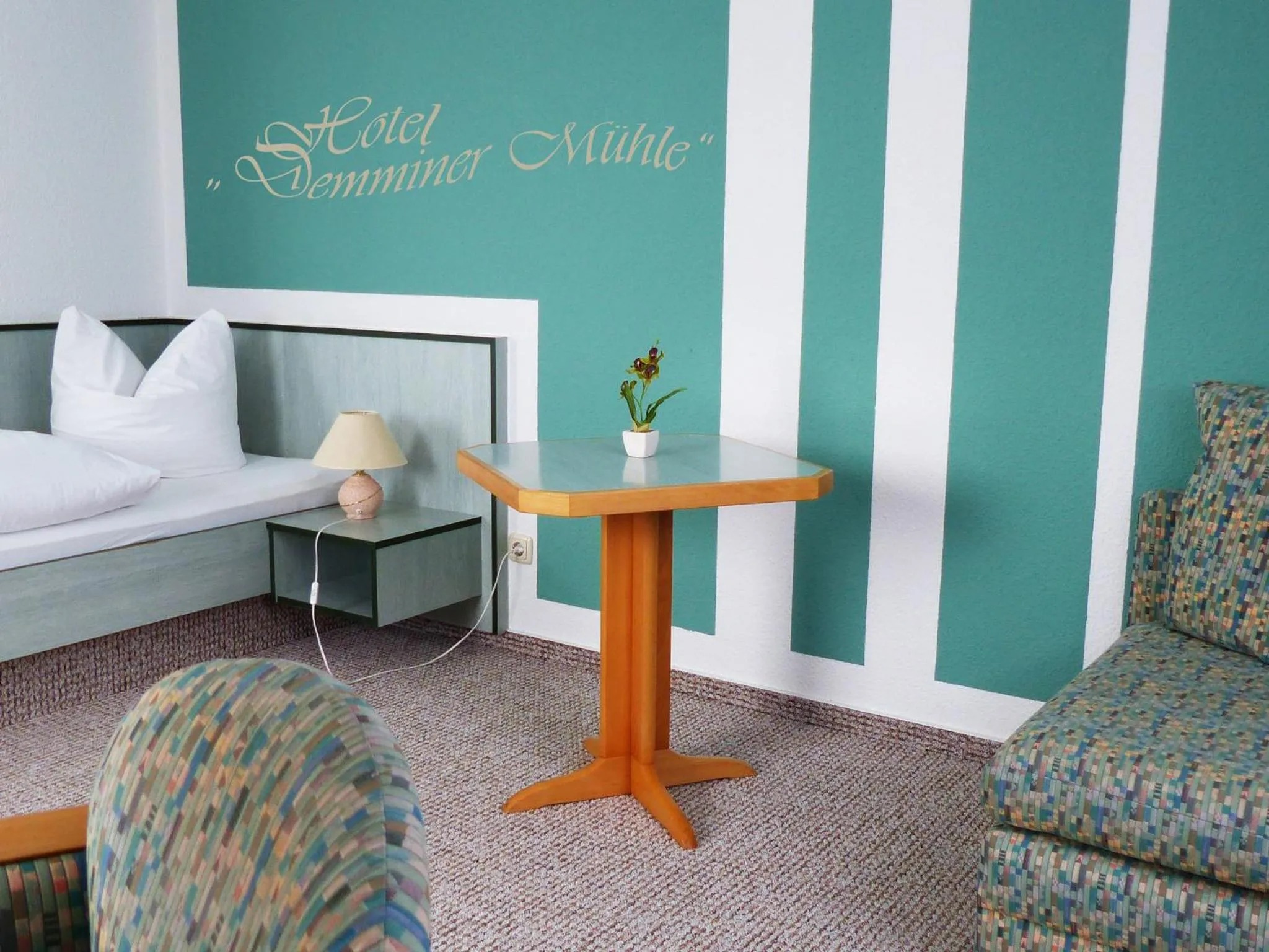 Bedroom, Bed in Hotel Demminer Mühle