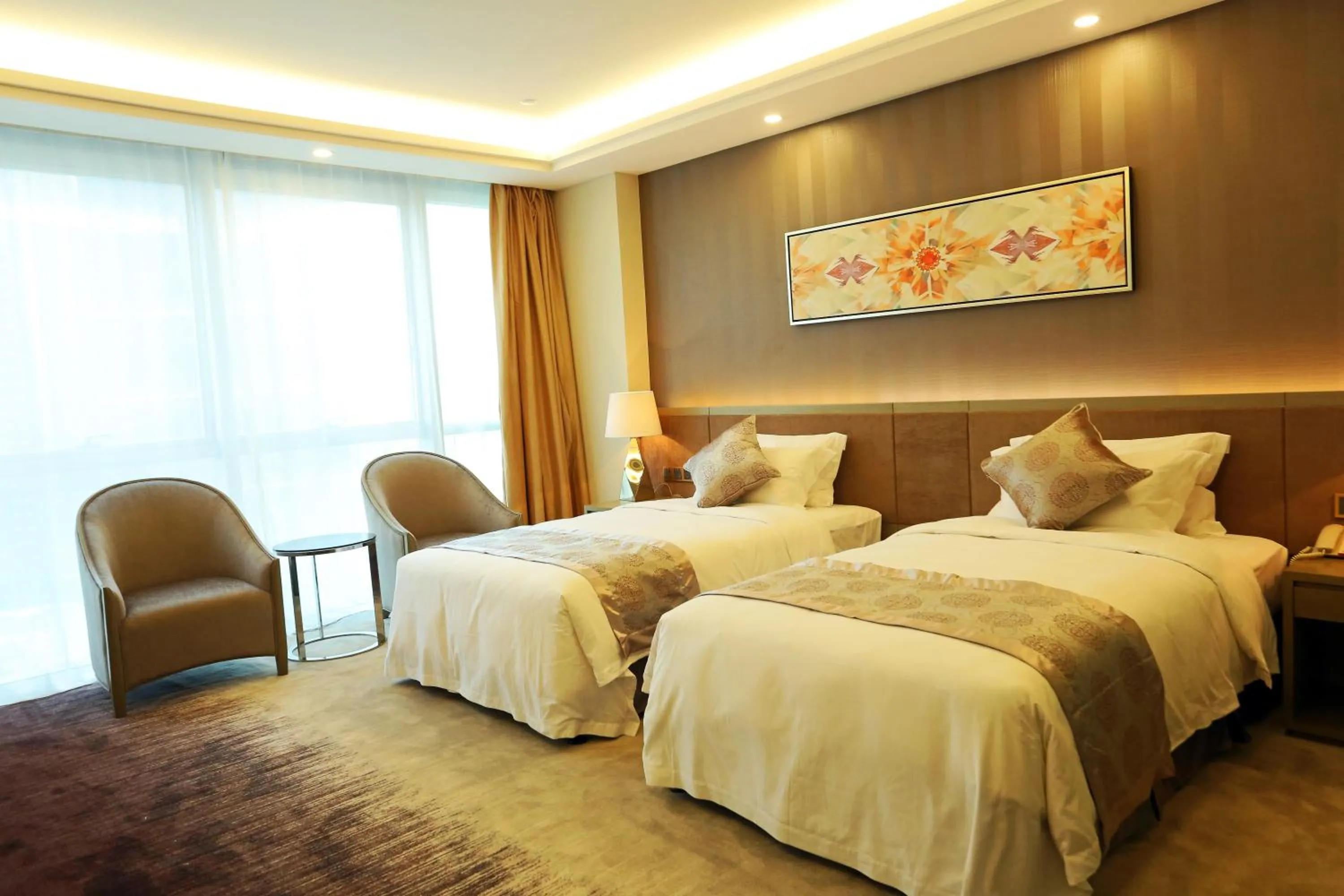 Bed in Shenzhen Baoan PLUS Gems Cube Hotel