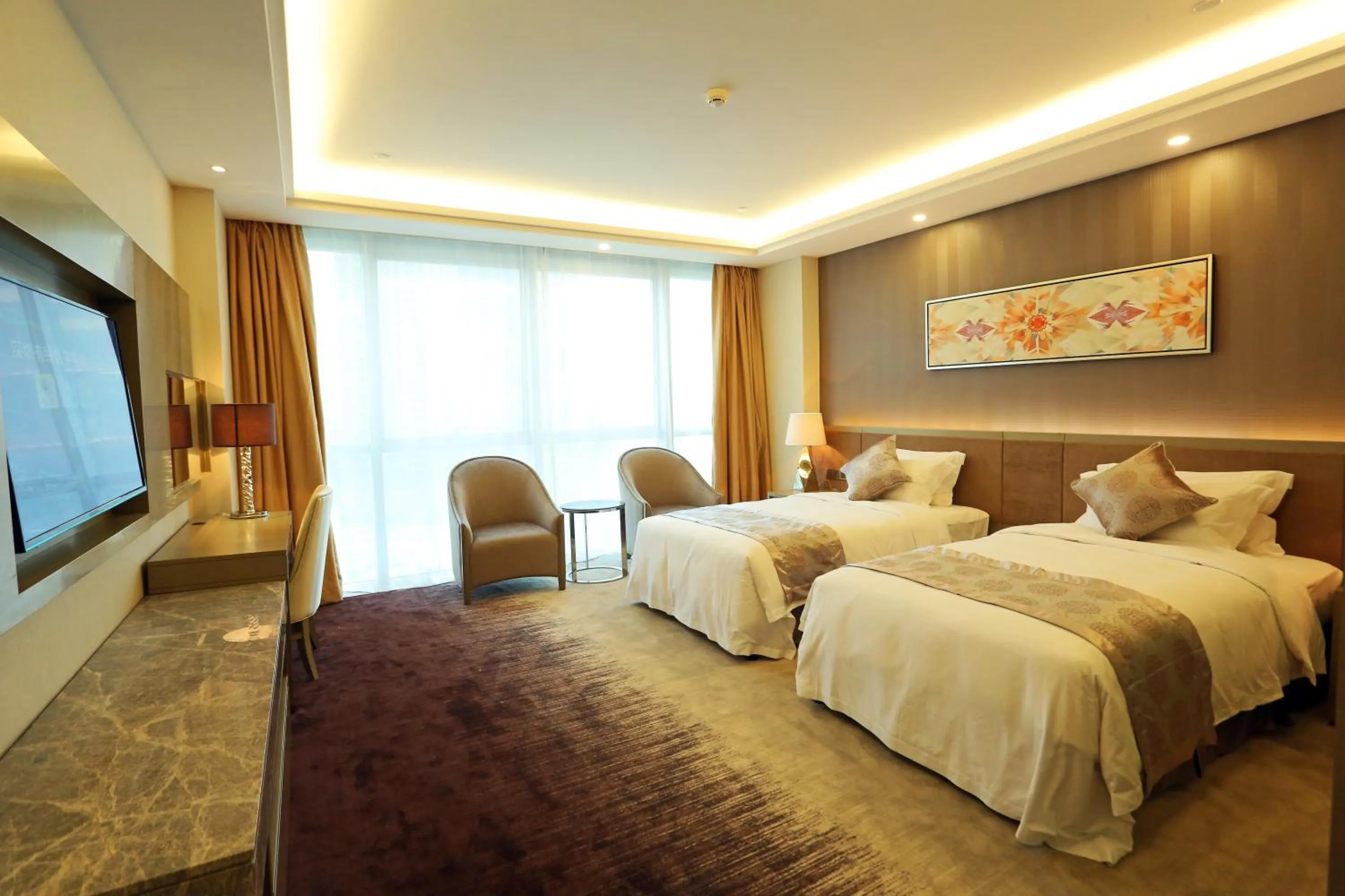 Bed in Shenzhen Baoan PLUS Gems Cube Hotel