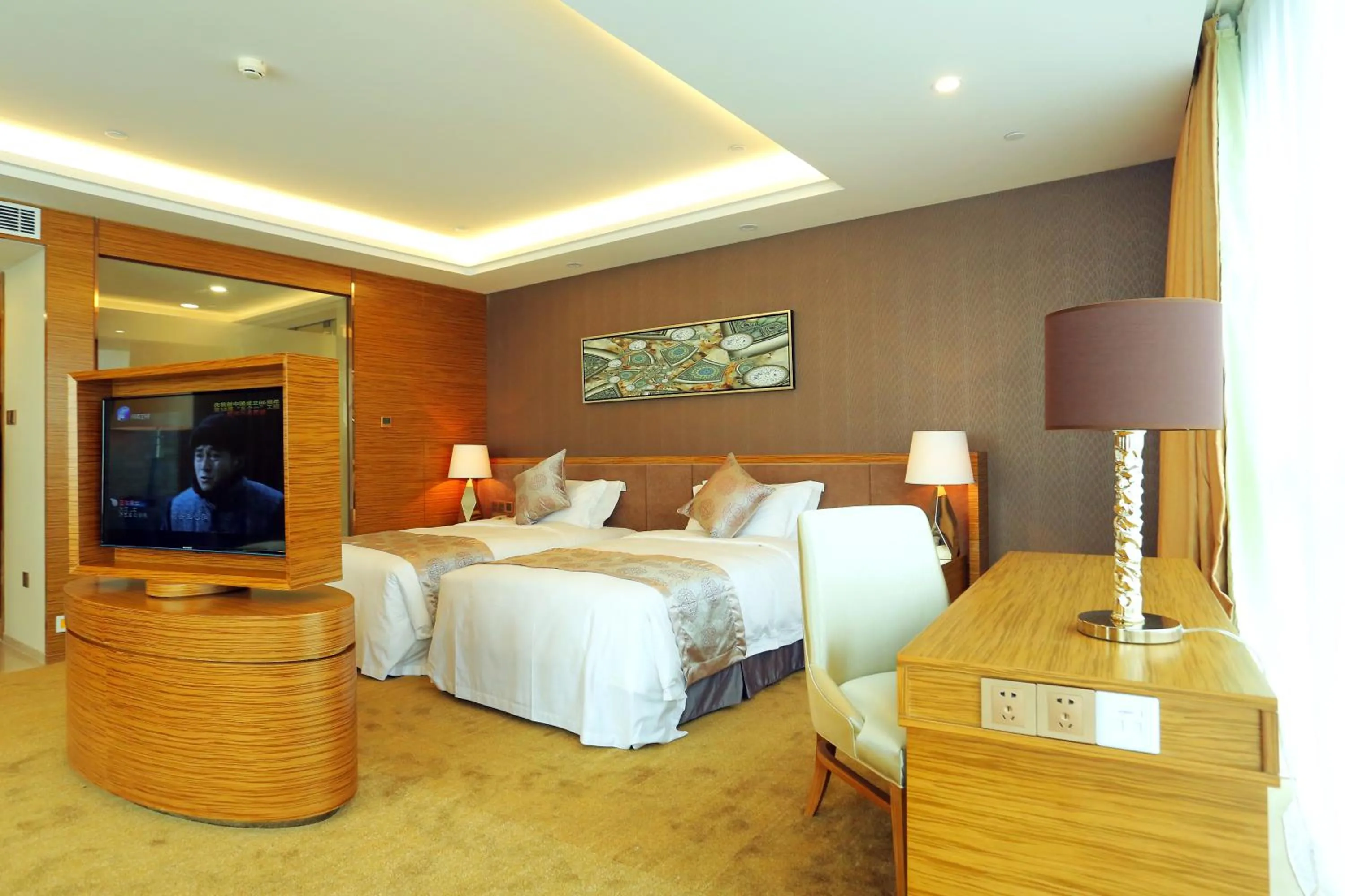 Bed in Shenzhen Baoan PLUS Gems Cube Hotel