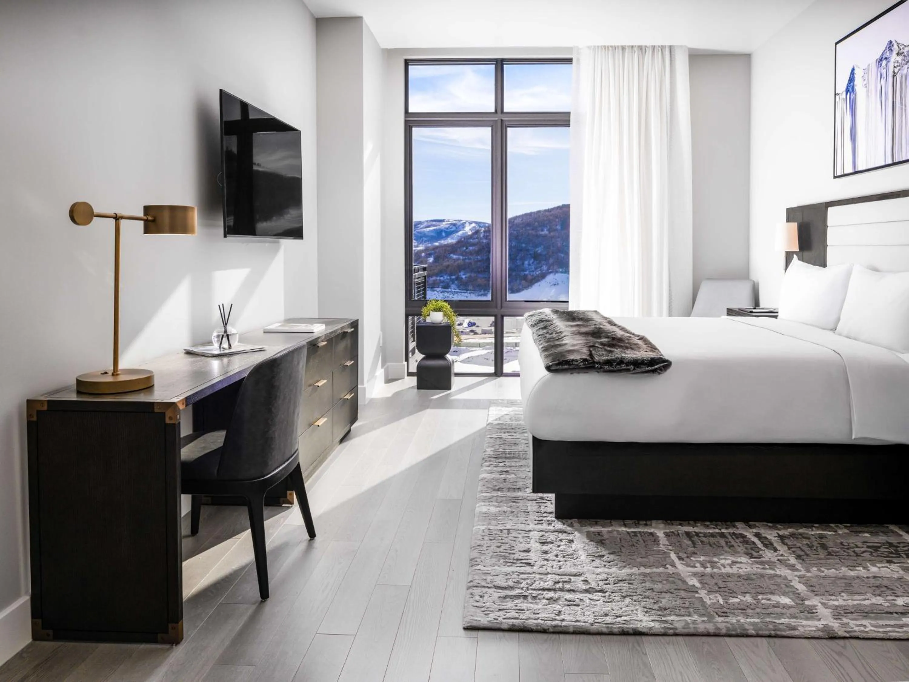 View (from property/room), Bed in Residences At Grand Hyatt Deer Valley