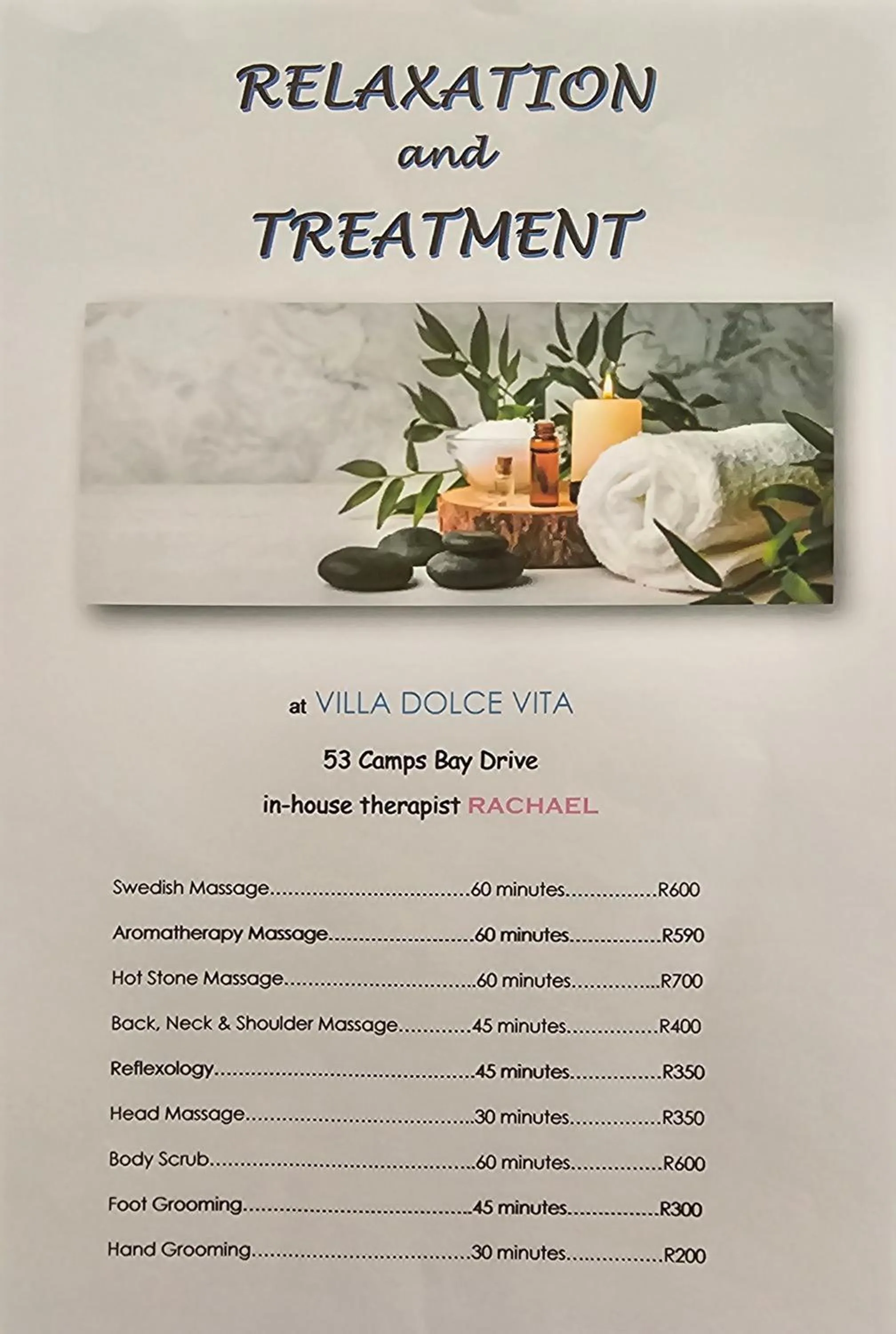 Massage in Villa Dolce Vita