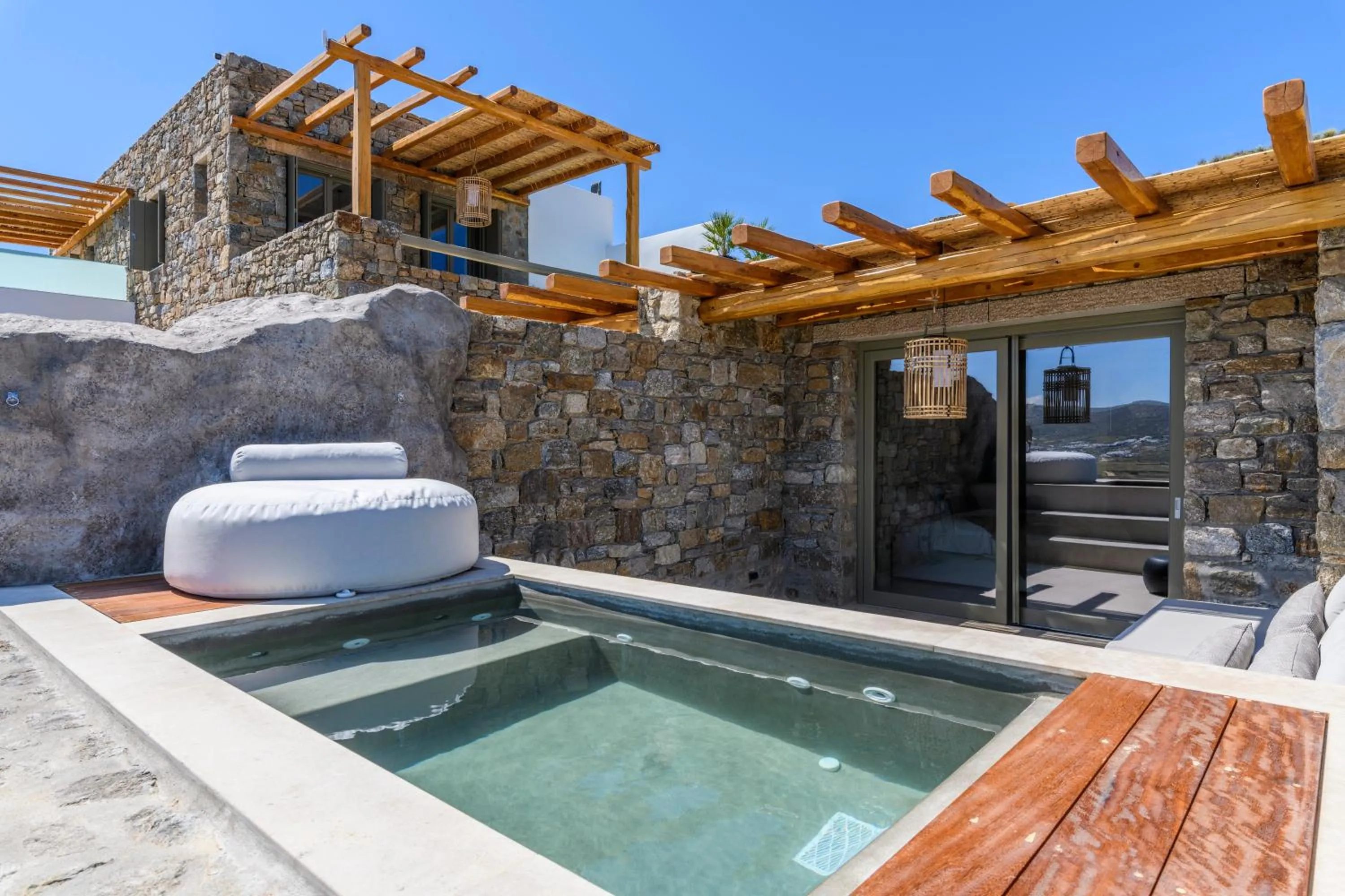 Patio in Nasta Suites & Villas Intentional Living Mykonos