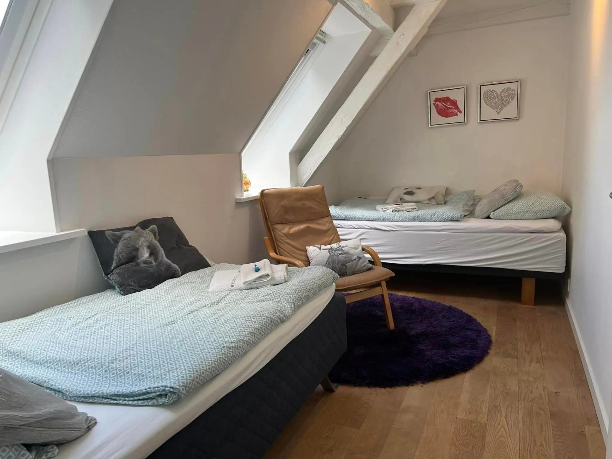 Bedroom, Bed in Skovridergaardens Ferielejligheder