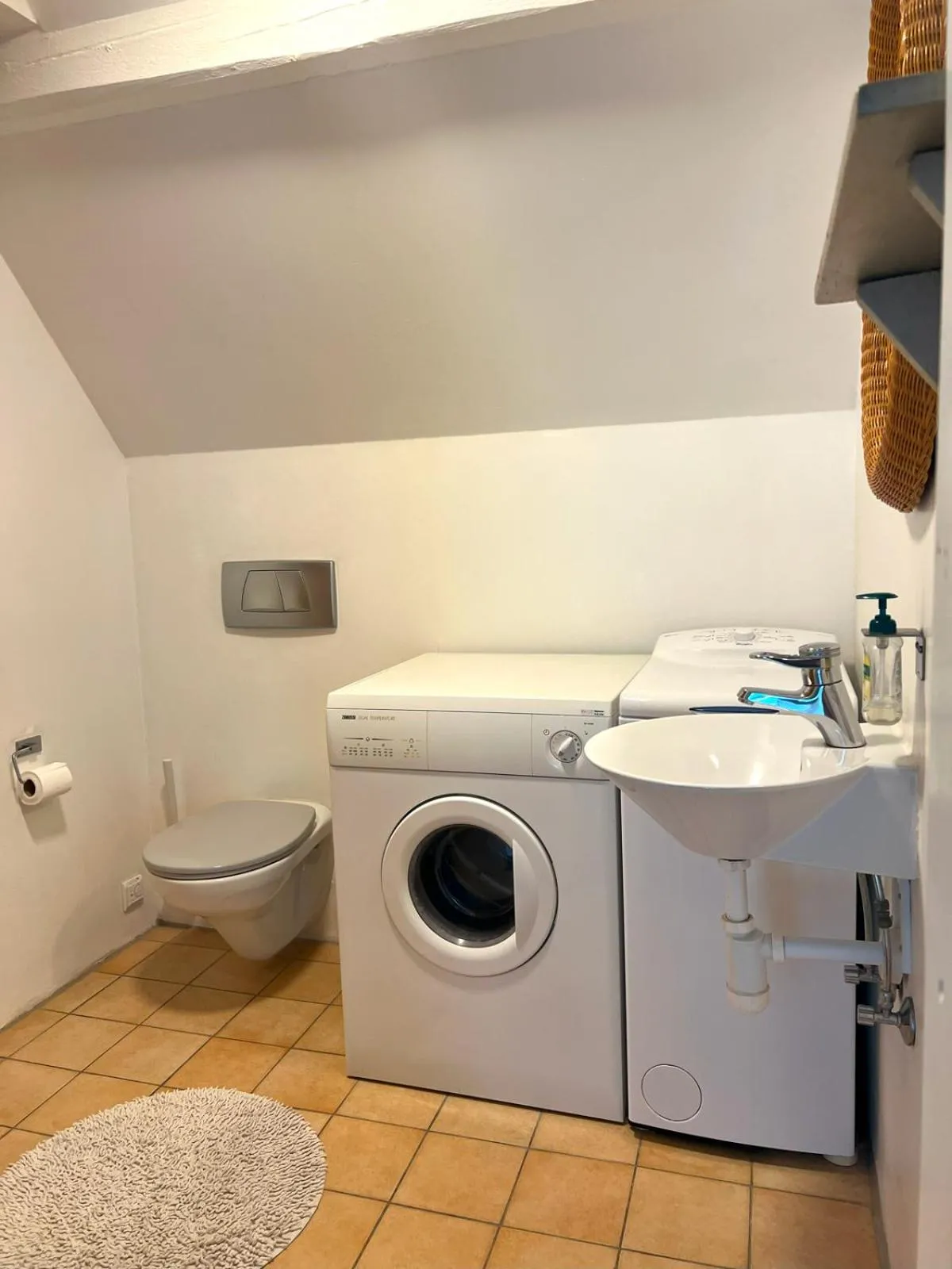 Bathroom in Skovridergaardens Ferielejligheder