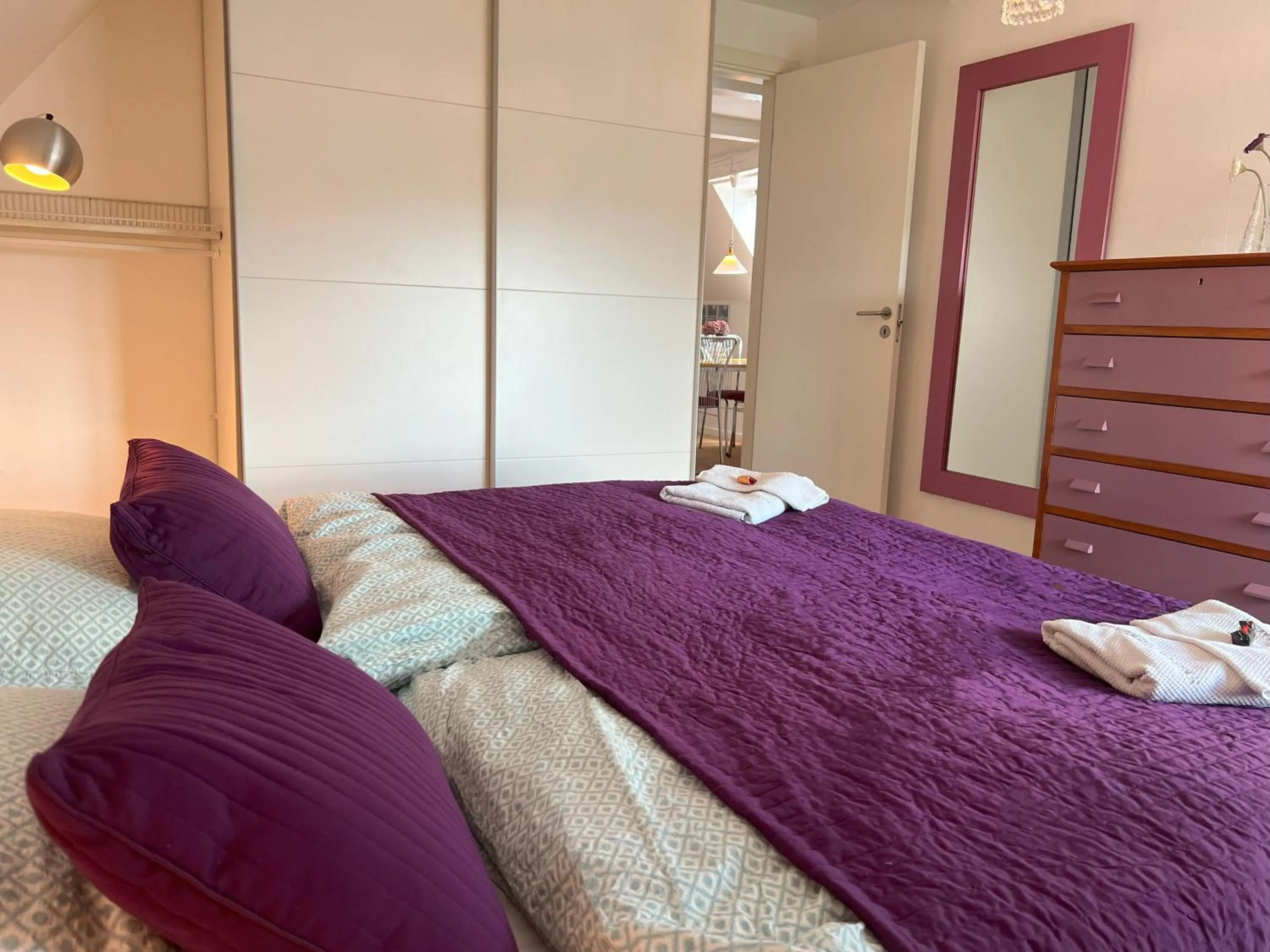 Bedroom, Bed in Skovridergaardens Ferielejligheder