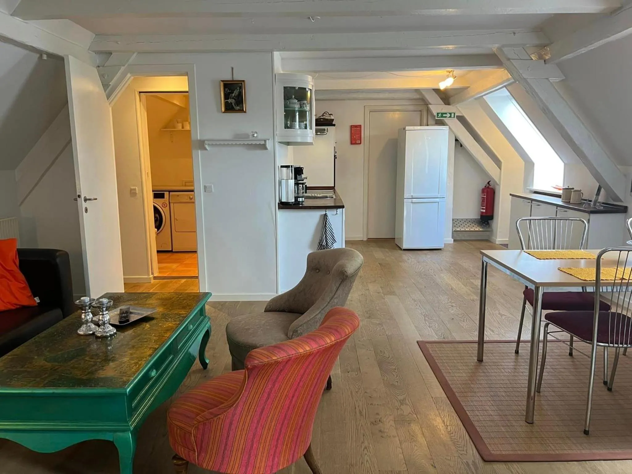 Living room in Skovridergaardens Ferielejligheder