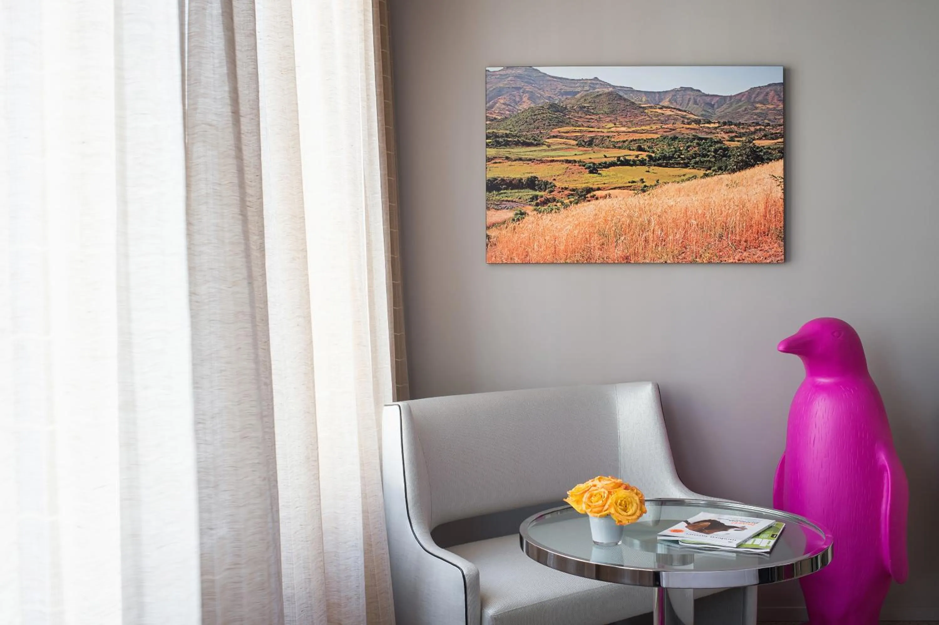 Seating area in 21c Museum Hotel Durham