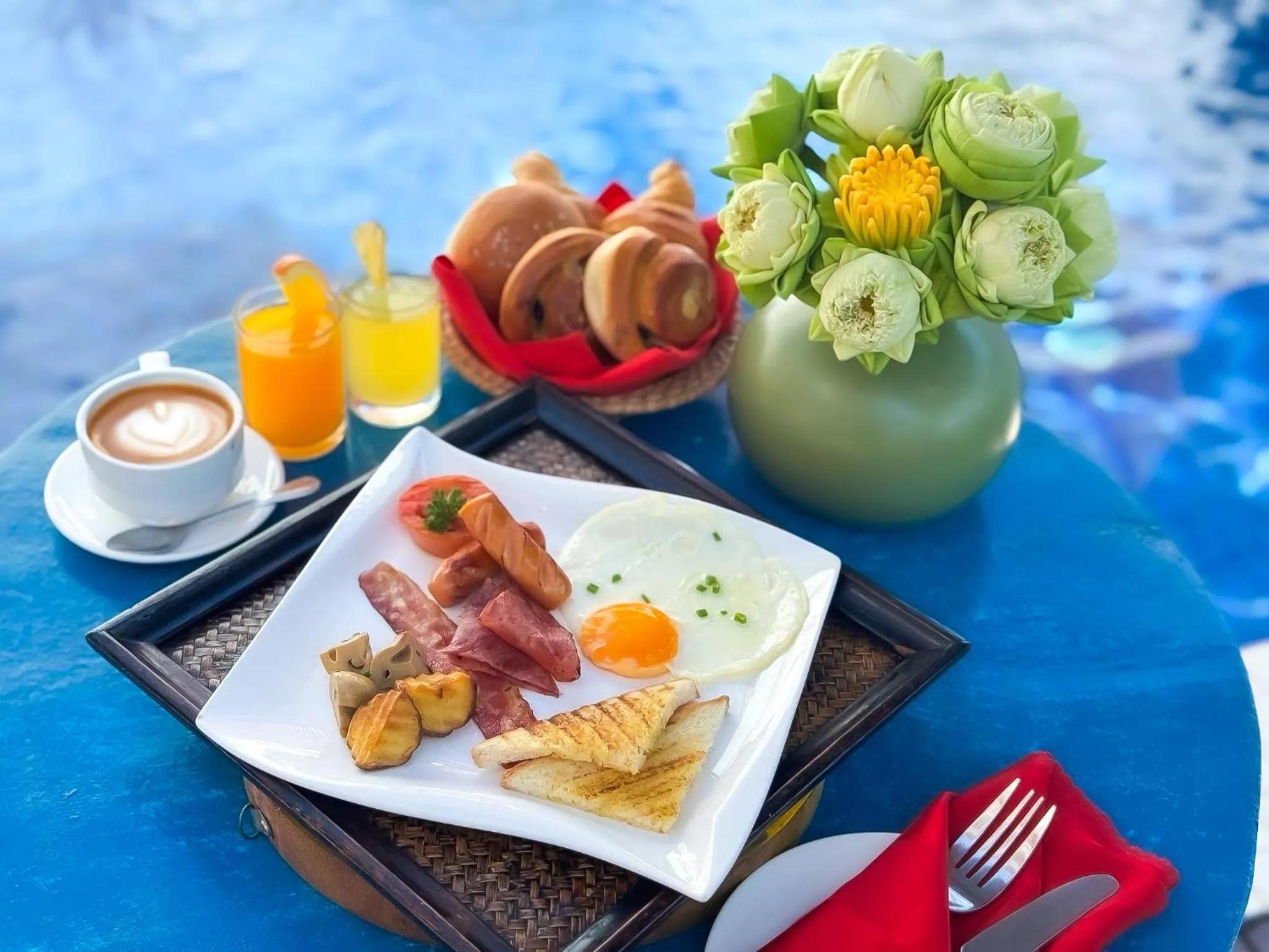 Pool view in VPlus Hotel