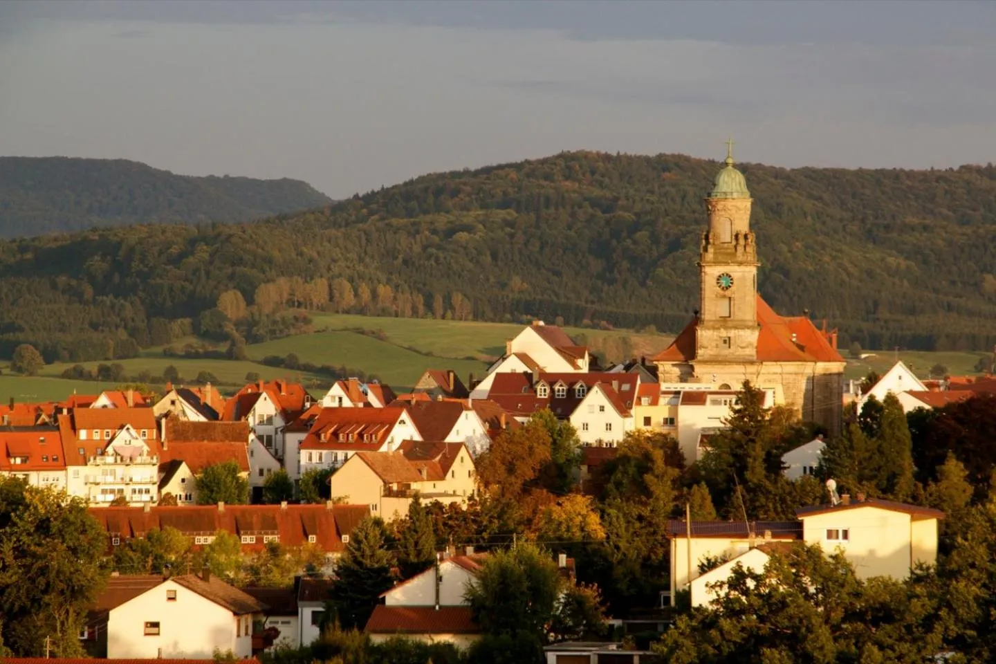 Natural landscape in Gästehaus "Unsere Stadtvilla" Hechingen