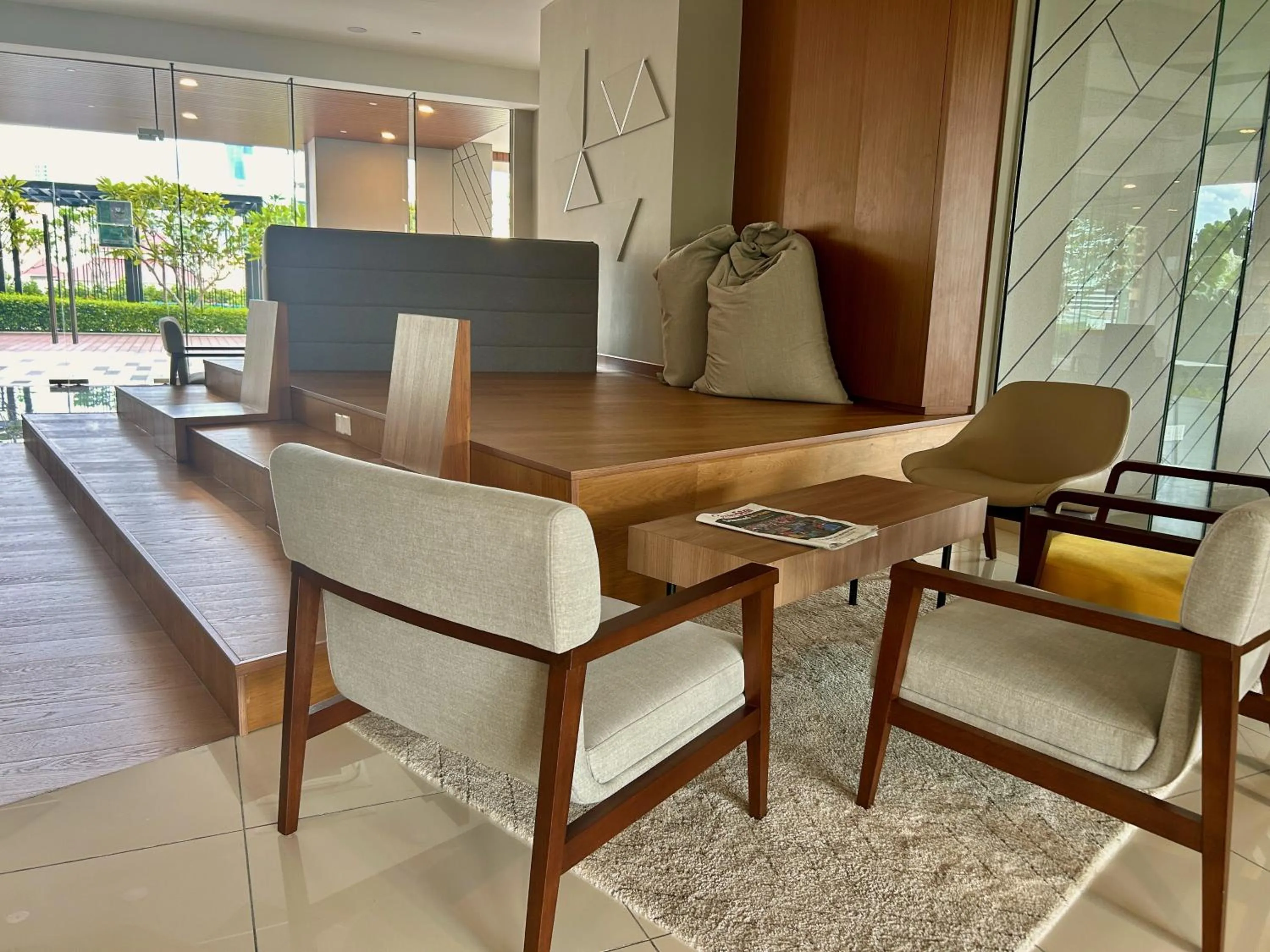 Seating area in KL Central 33rd Floor KLCC view