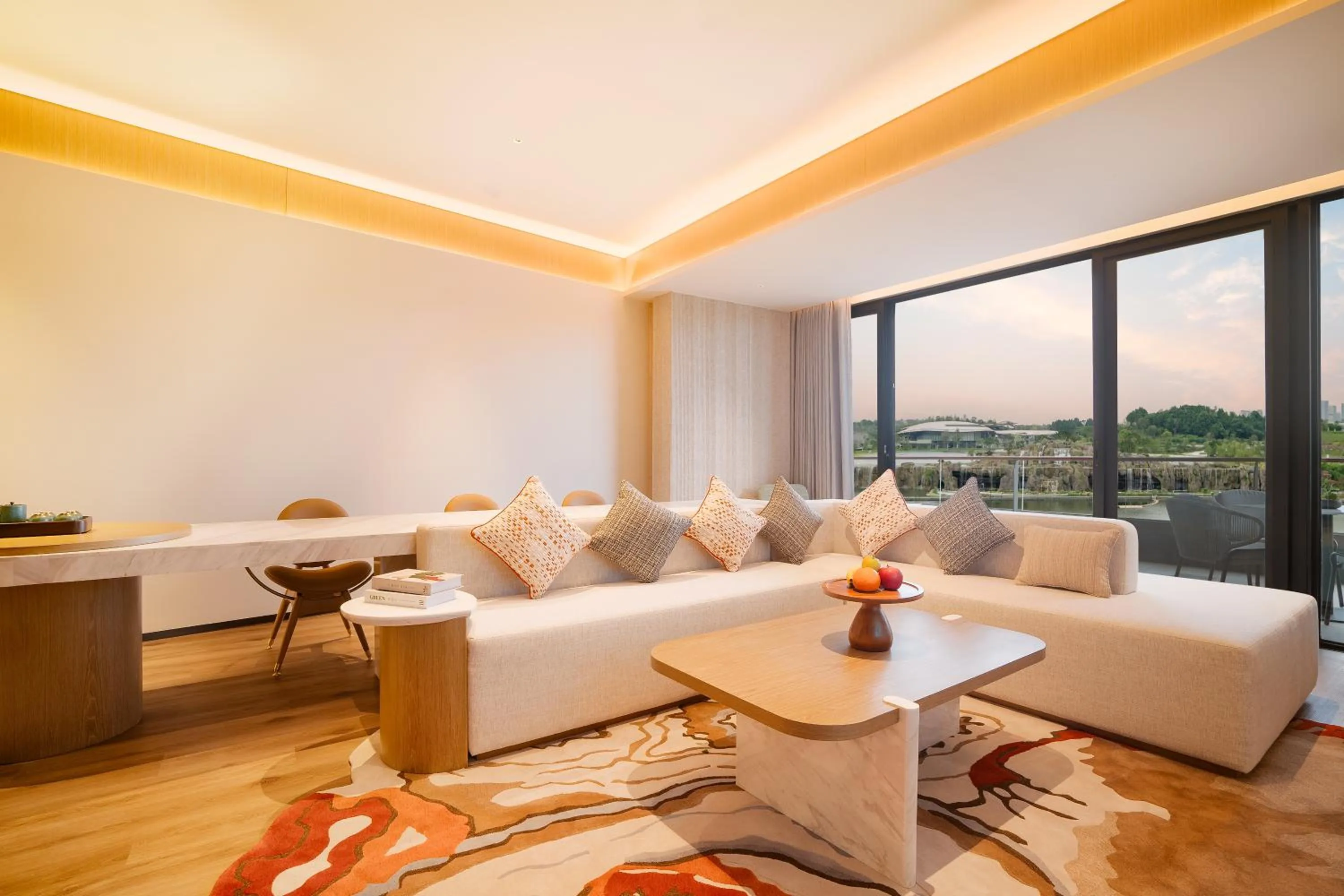 Seating area in Chengdu Expo Waterfall Hotel - MGallery Collection