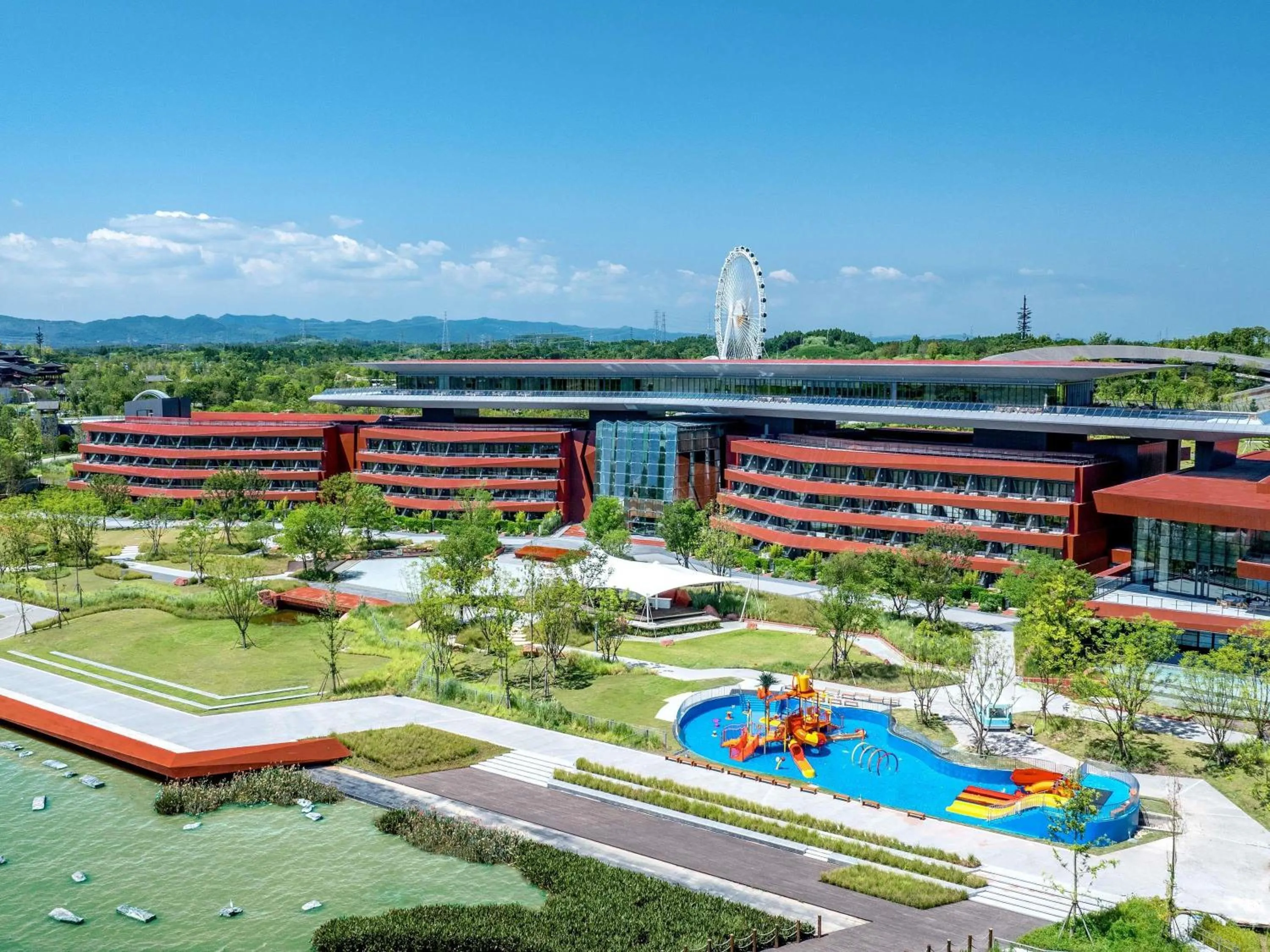 Property building in Chengdu Expo Waterfall Hotel - MGallery Collection