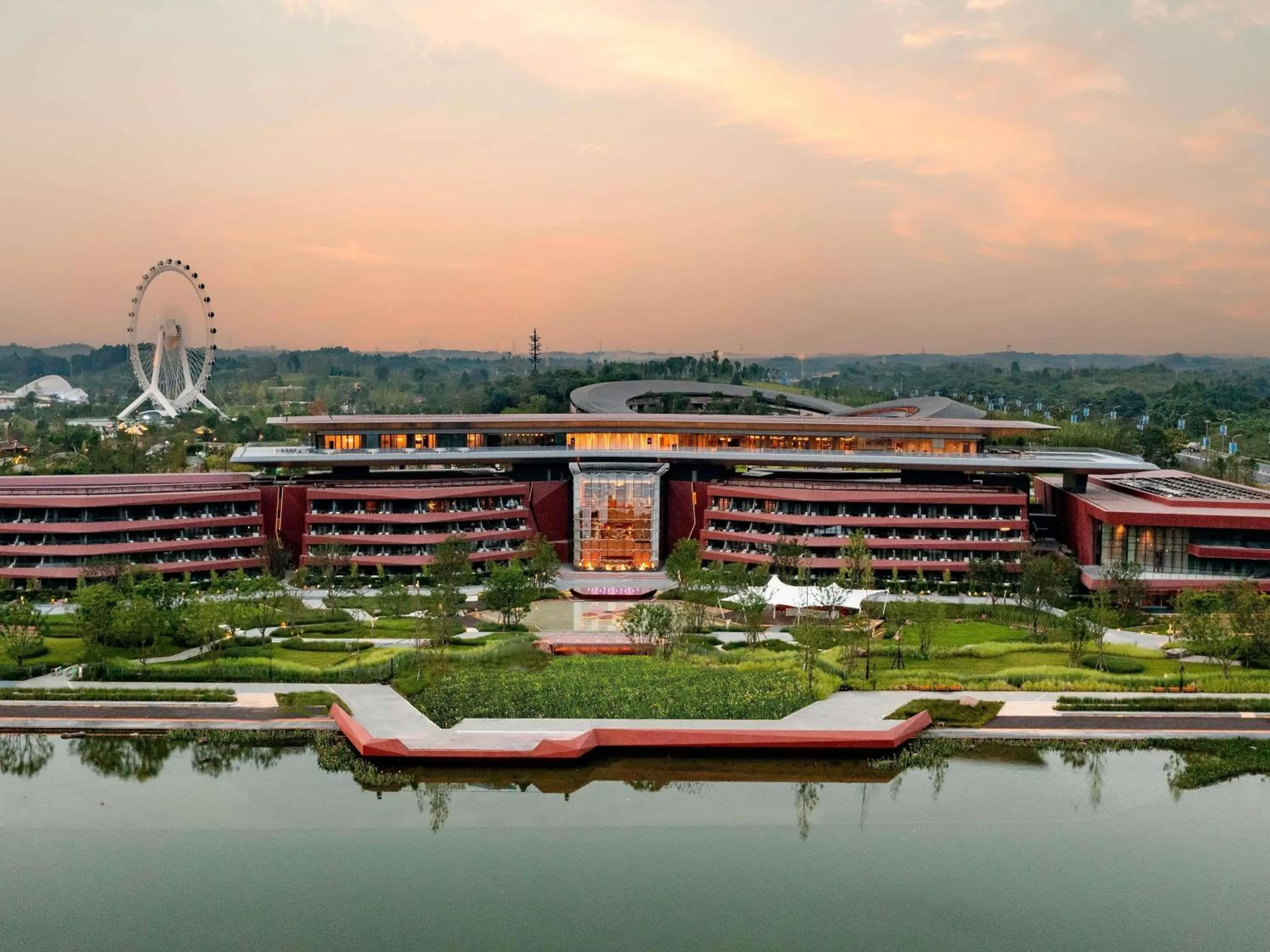 Property building in Chengdu Expo Waterfall Hotel - MGallery Collection