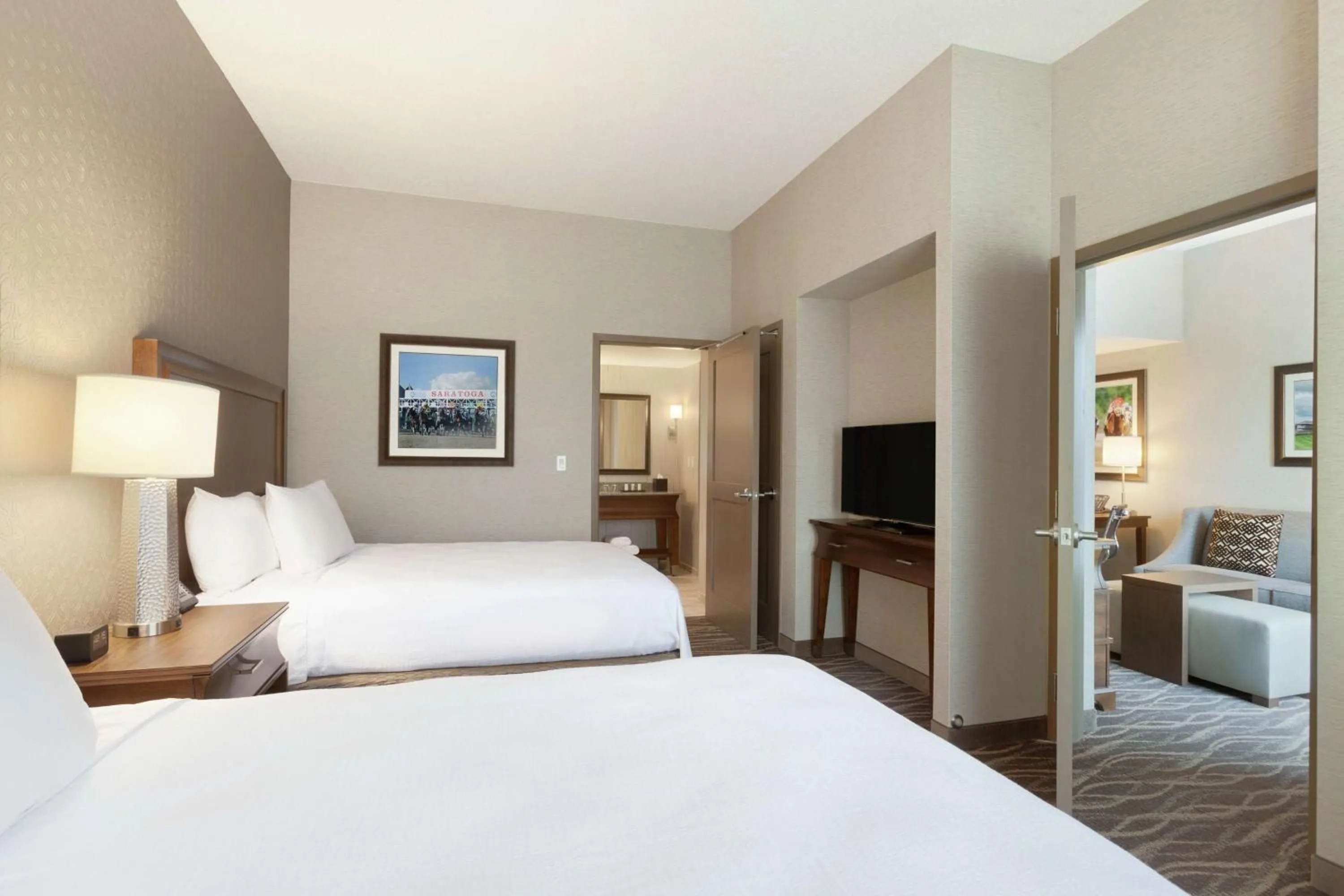 Bedroom, Bed in Embassy Suites Saratoga Springs