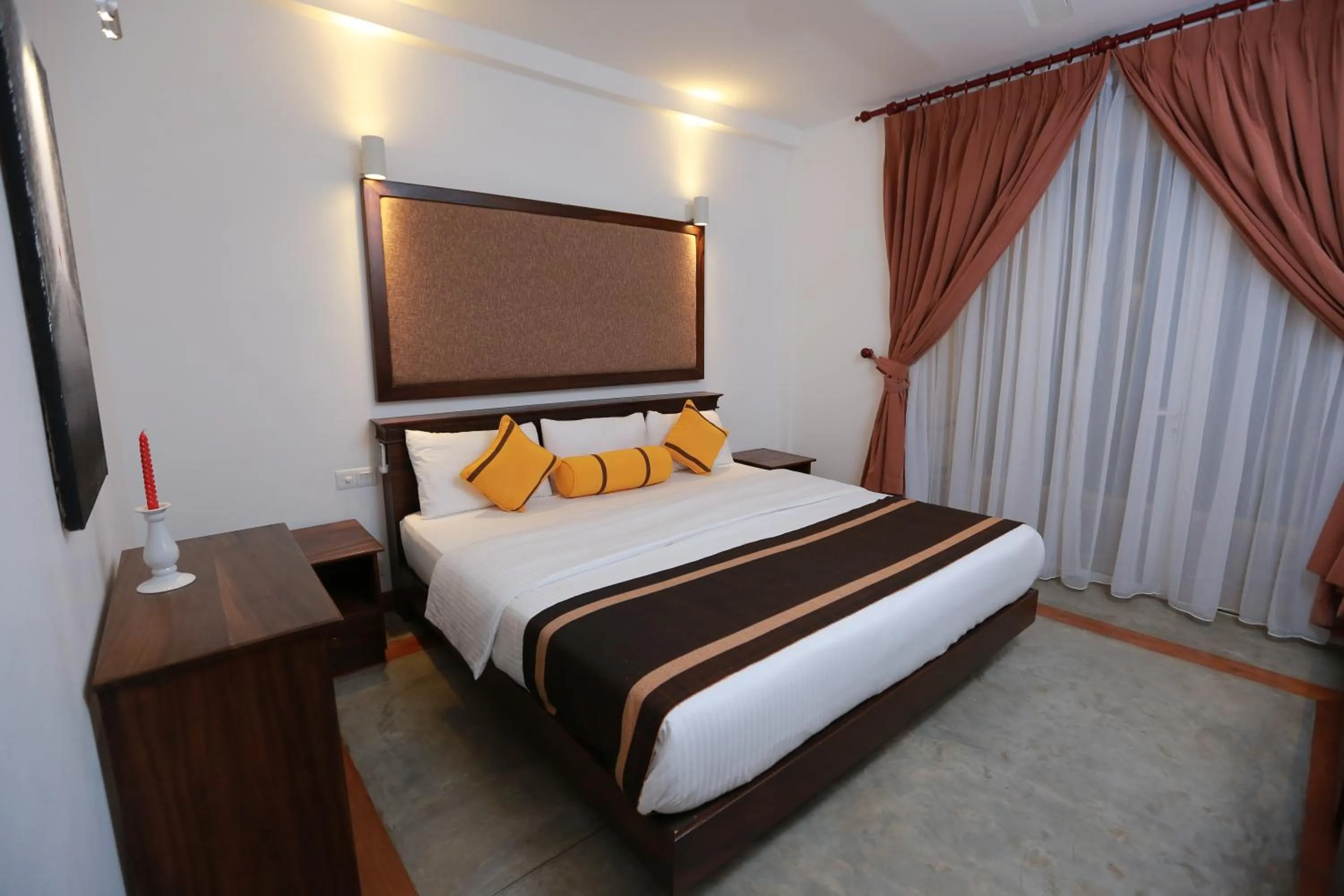 Bedroom, Bed in Refresh Hotel Hikkaduwa