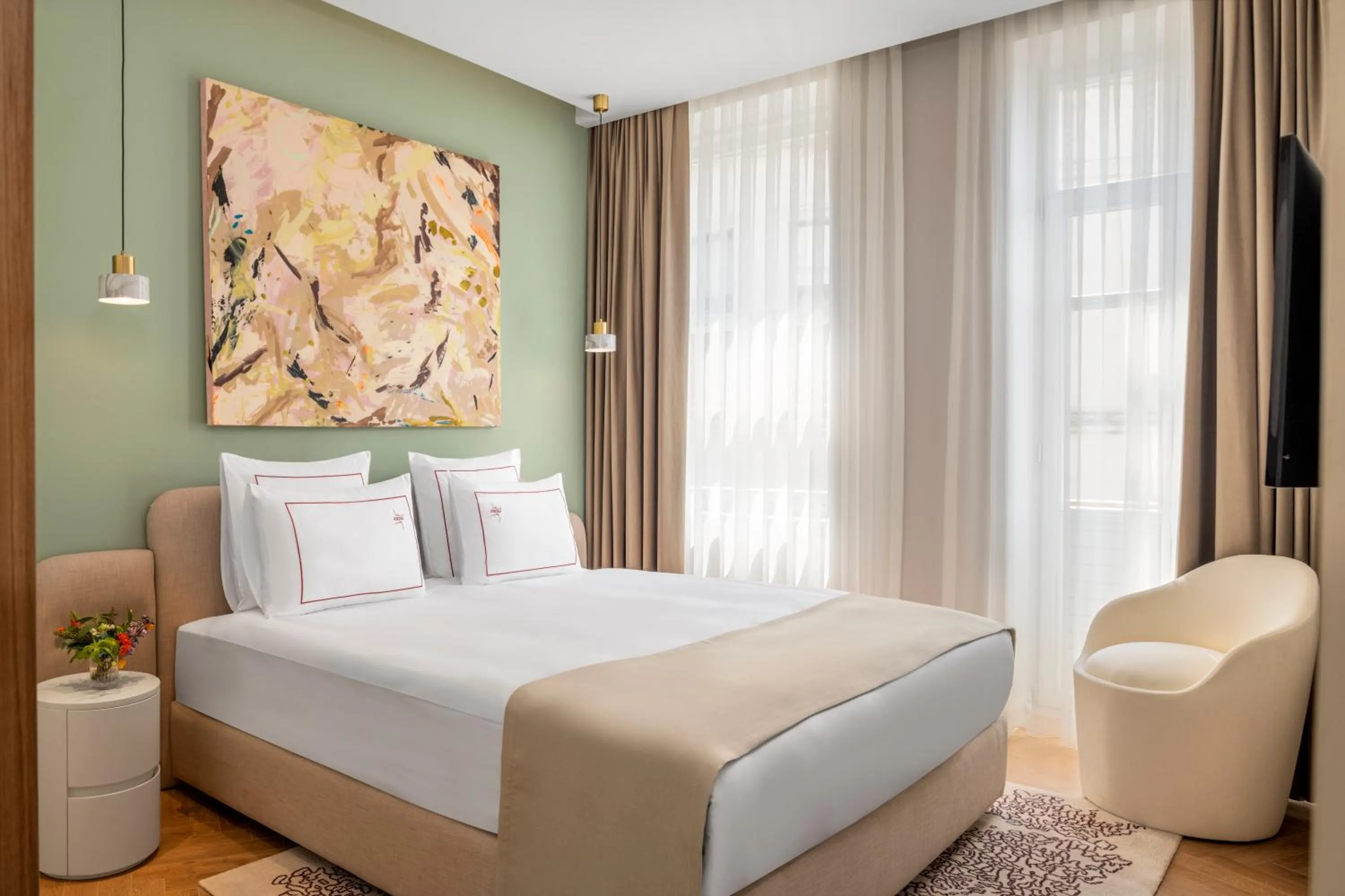 Bed in Casa Foscolo Hotel, Istanbul, a Member of Design Hotels